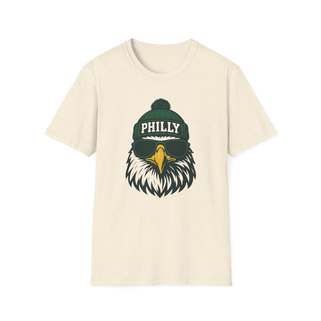 Philly Eagles Graphic T-Shirt | Eagle with Glasses and Hat