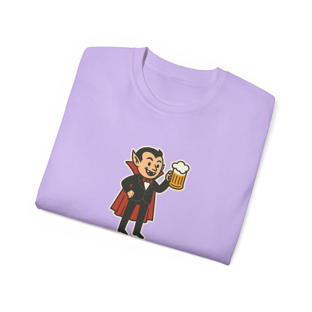 Vampire with Beer Unisex Tee