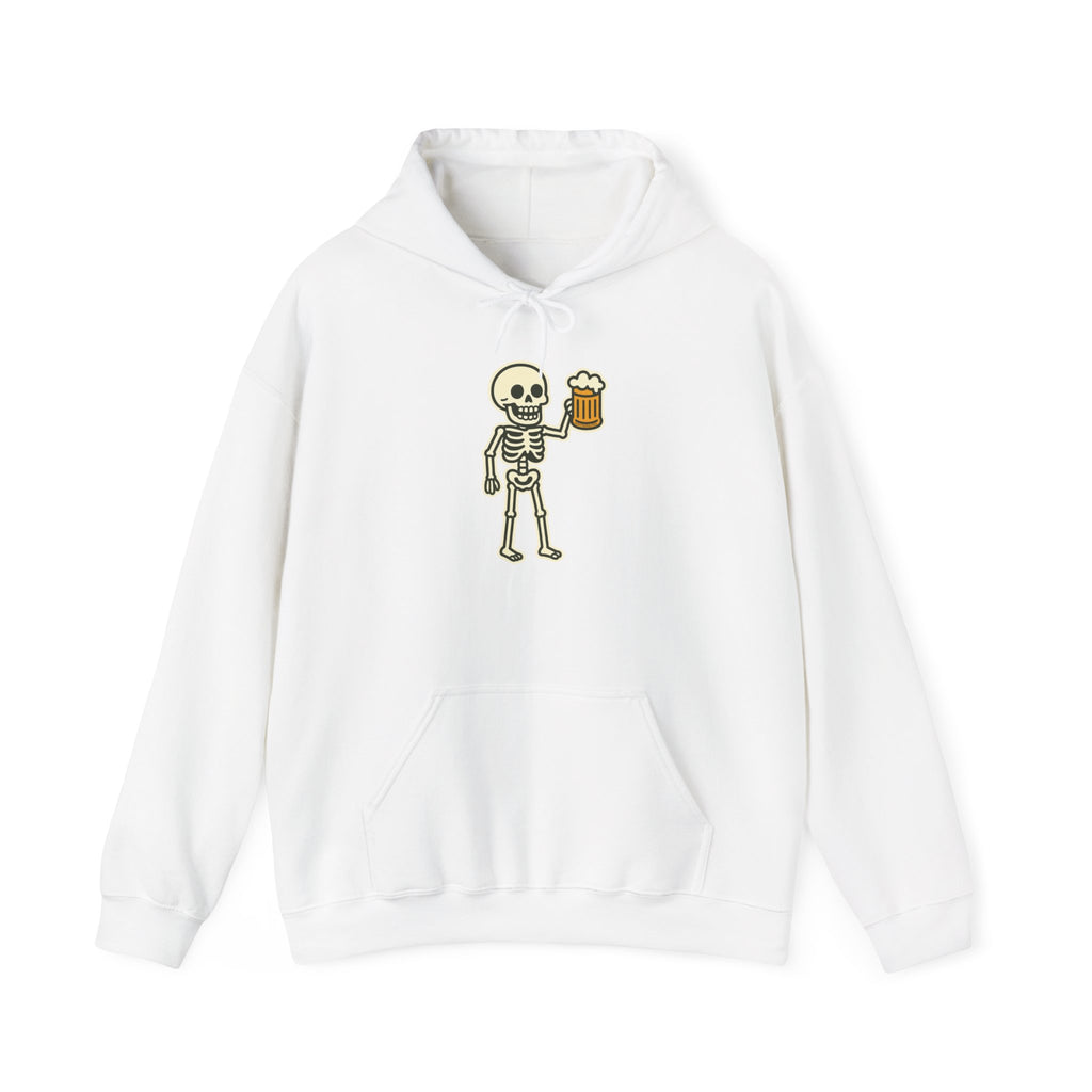 Skeleton Drinking Beer Hoodie – Unisex Heavy Blend Sweatshirt