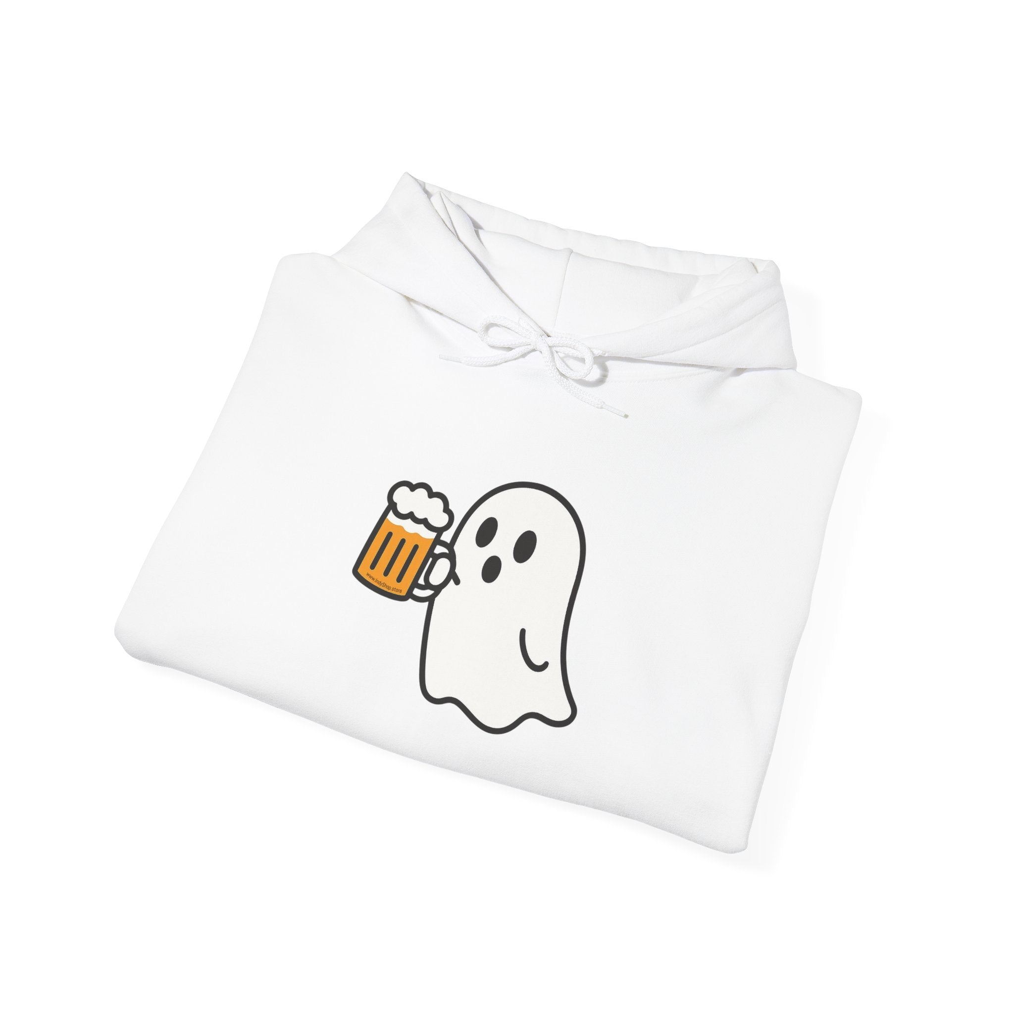 Ghost Drinking Beer Hoodie – Unisex Heavy Blend Sweatshirt