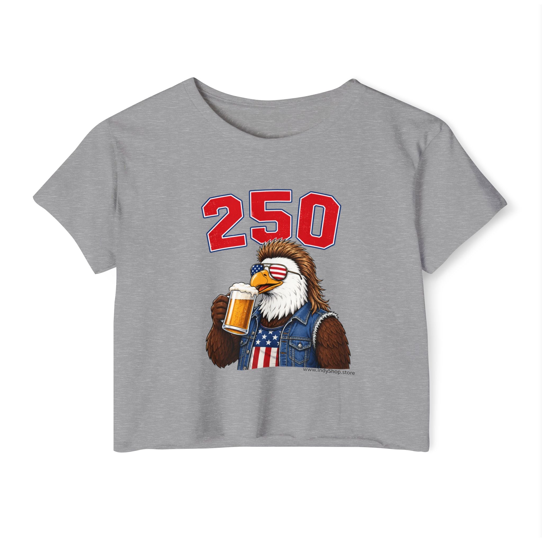 Patriotic Eagle with Beer 250 | Crop Top