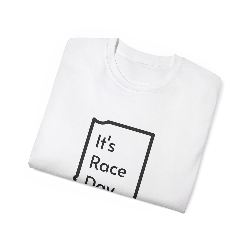 It's Race Day Indiana Outline Expert Unisex Ultra Cotton Tee | St Patrick's Day Apparel