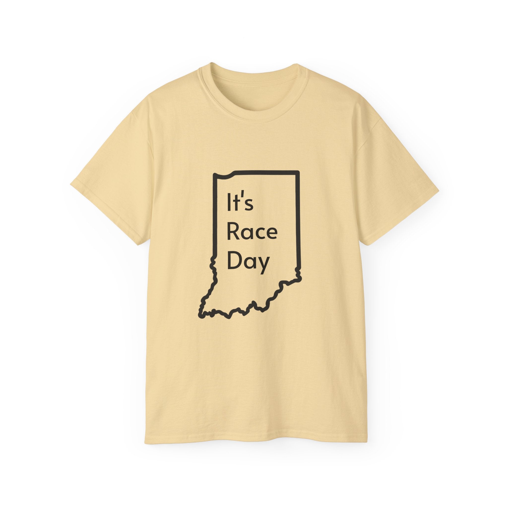 It's Race Day Indiana Outline Expert Unisex Ultra Cotton Tee | St Patrick's Day Apparel