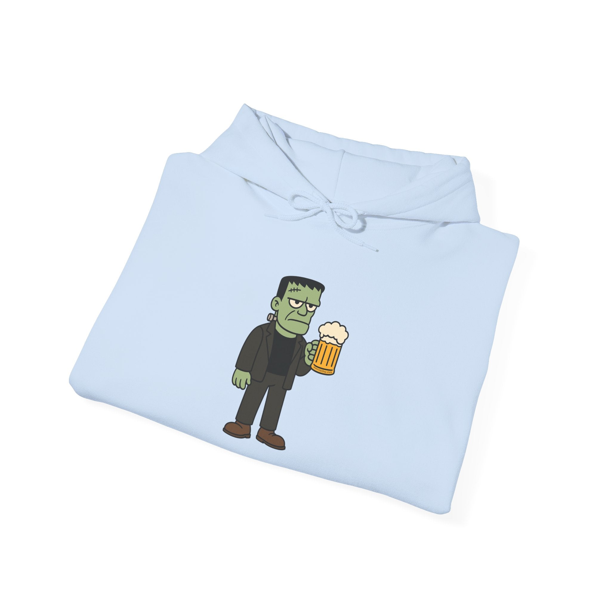 Monster Drinking Beer Hoodie – Unisex Heavy Blend Sweatshirt