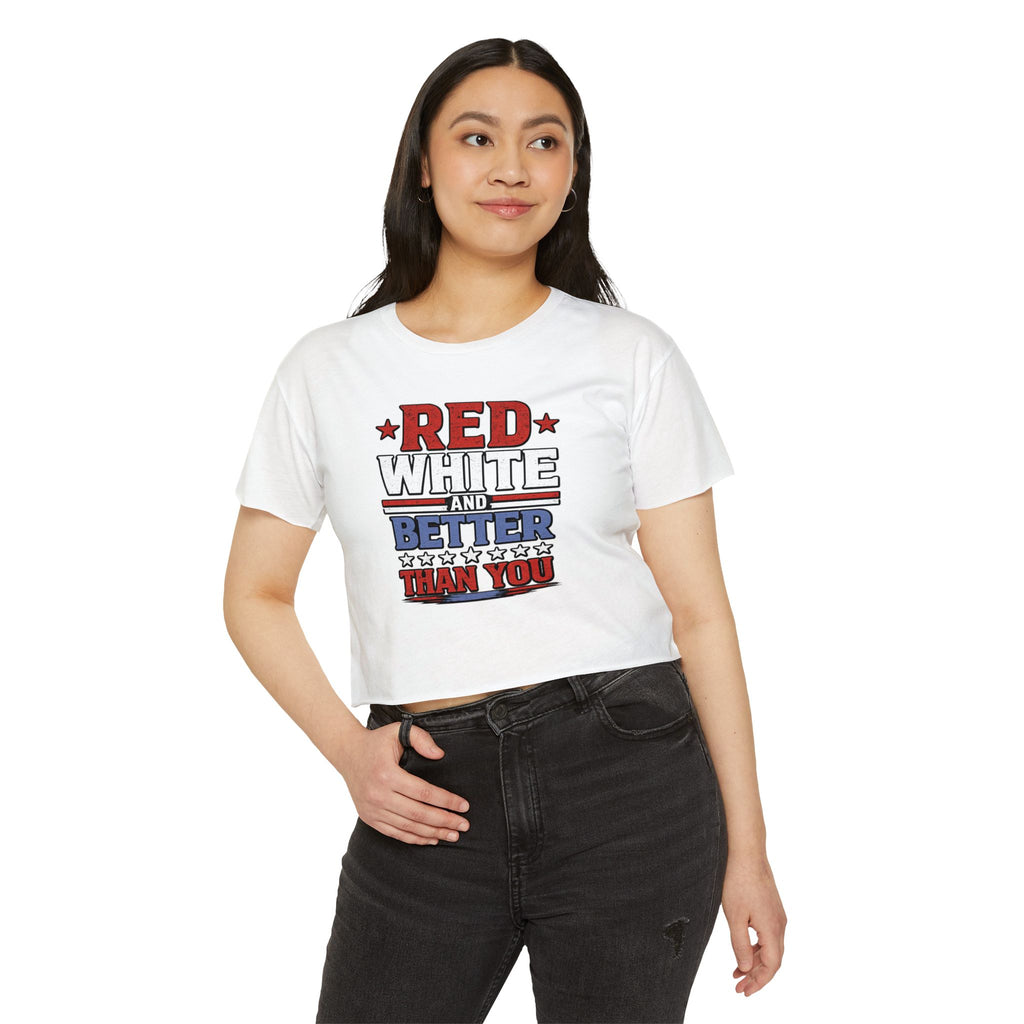 Promo - Red, White, and Better Than You | Patriotic Crop Top