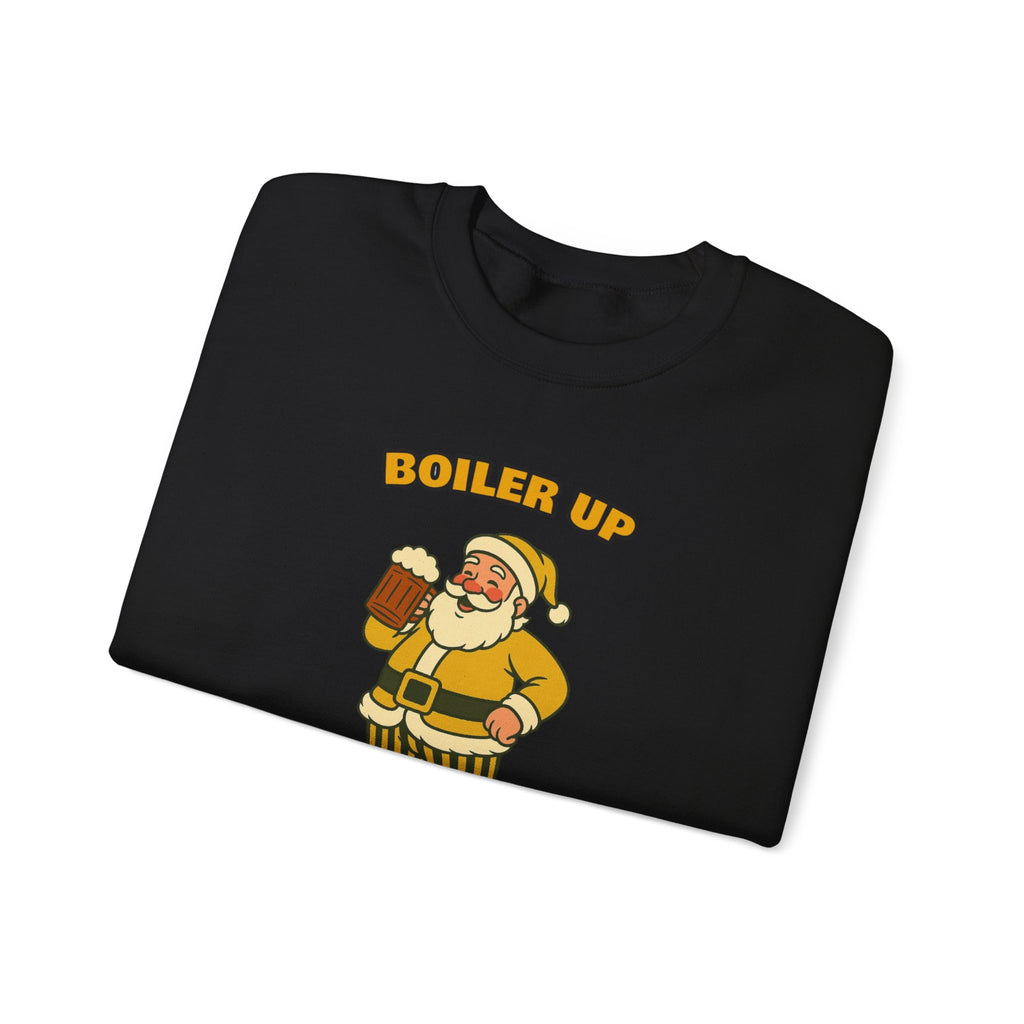 Boiler Up Ho Ho Hammer Down Christmas Crewneck | Santa With Beer Sweatshirt