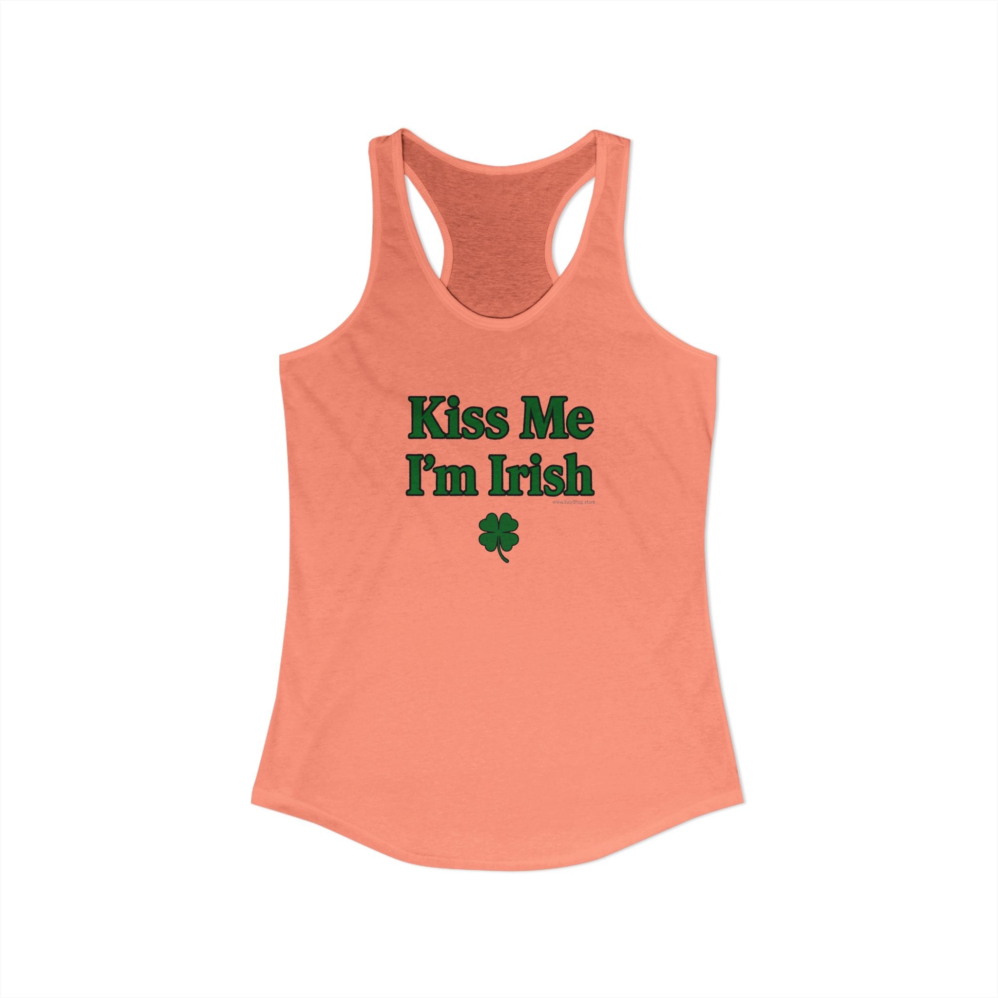 Kiss Me I'm Irish Women's Racerback Tank Top | St Patrick's Day