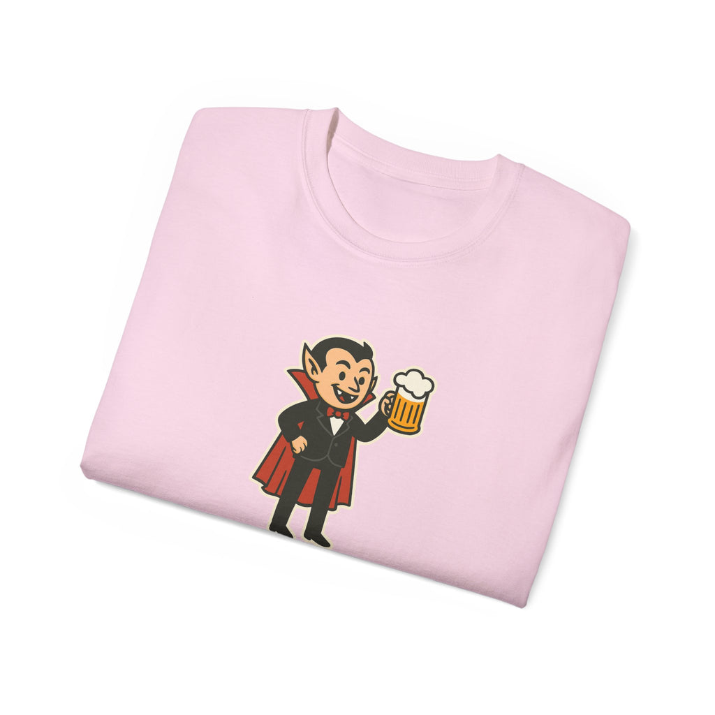 Vampire with Beer Unisex Tee