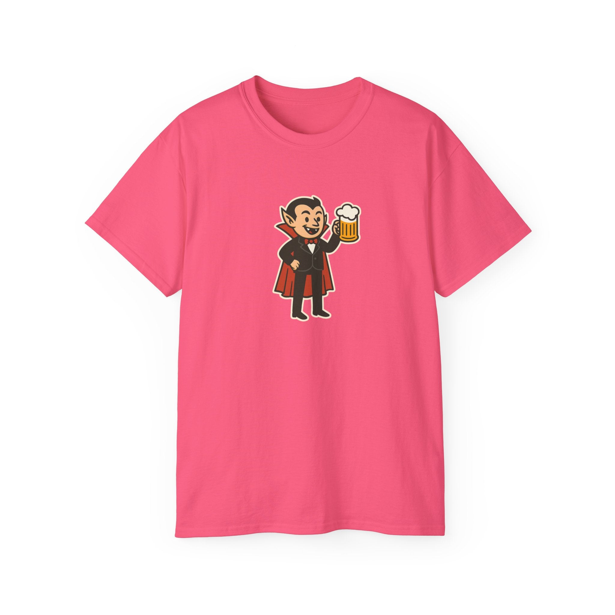 Vampire with Beer Unisex Tee