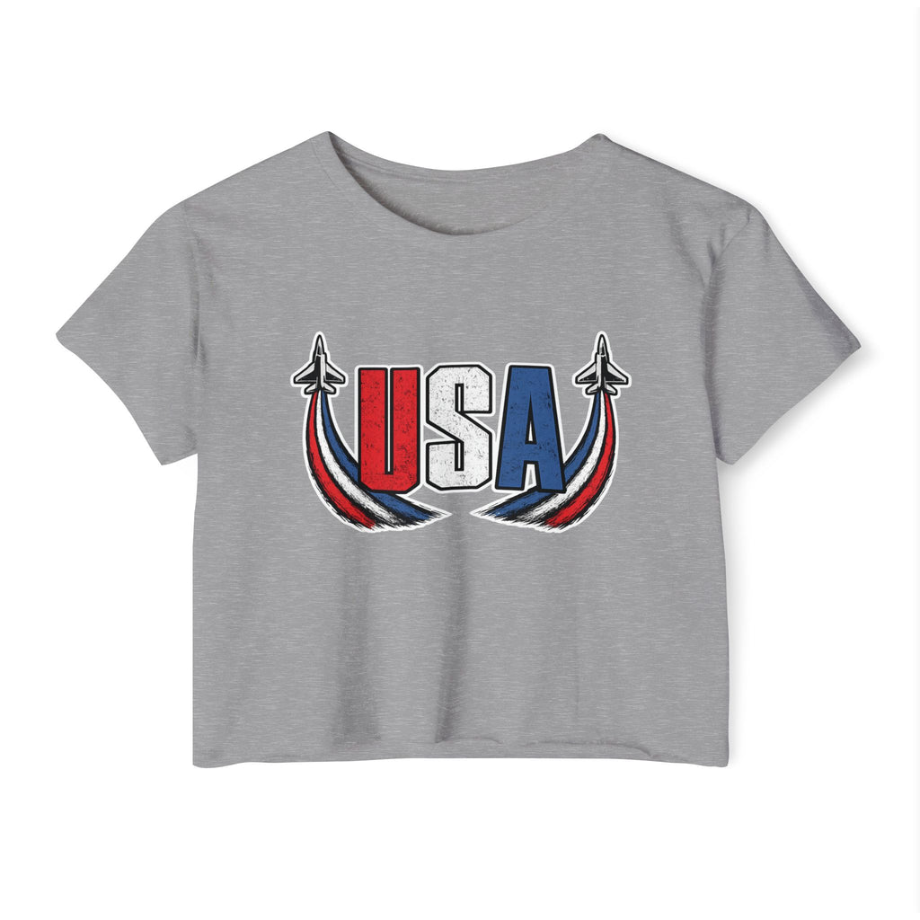 USA Fighter Jets | Patriotic Crop Top