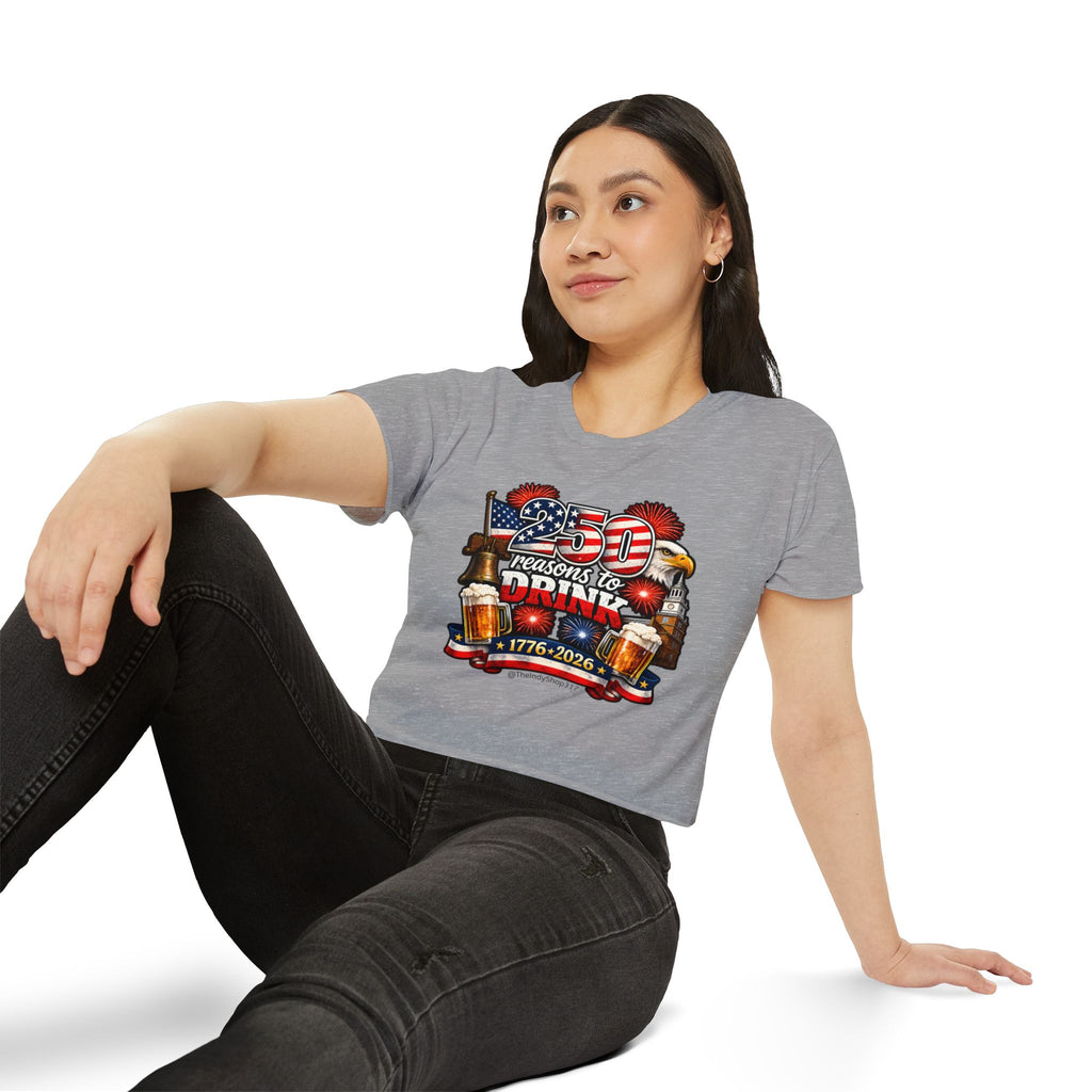 250 Reasons to Drink | Patriotic Crop Top