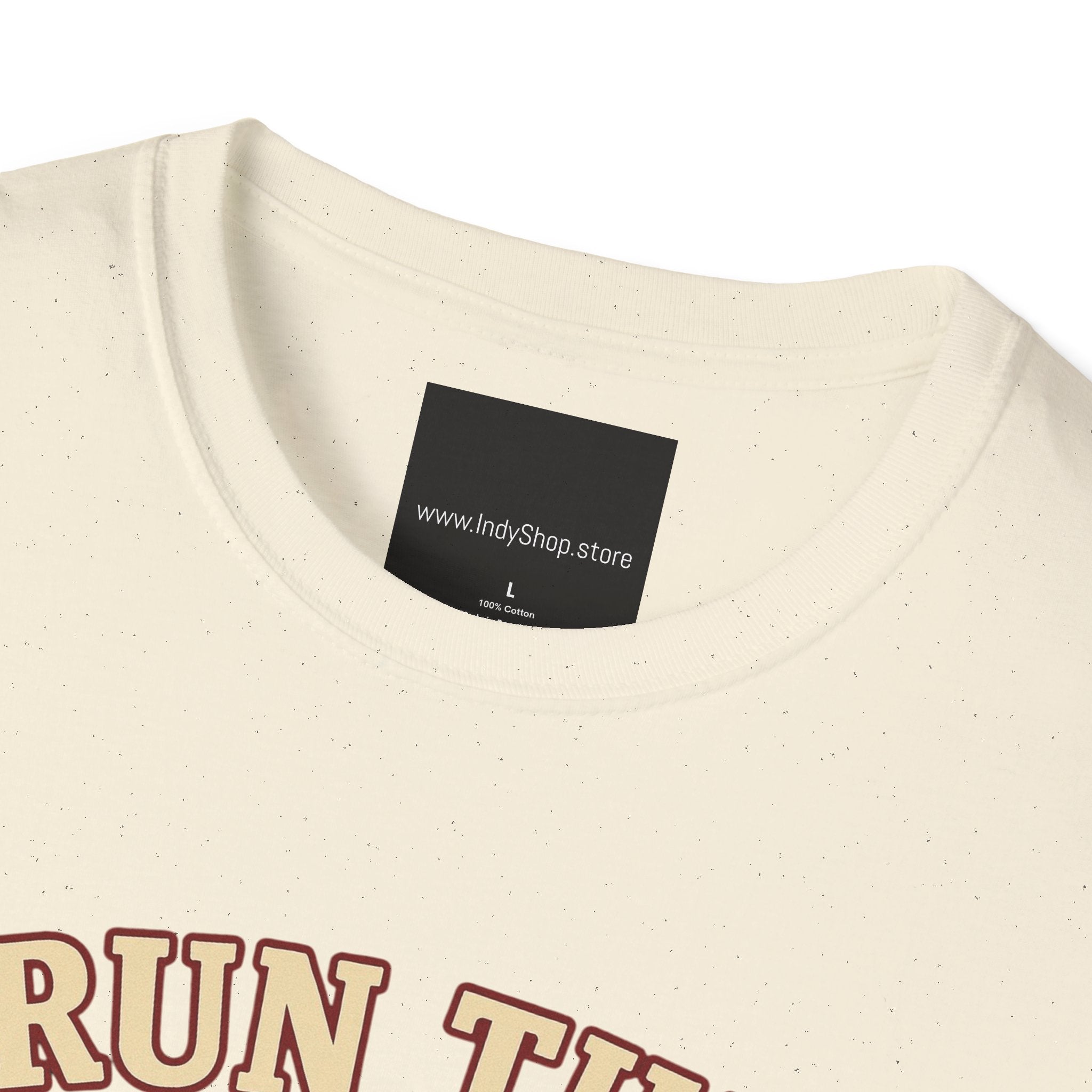 Run the Damn Ball Cream and Crimson Unisex Graphic T-Shirt