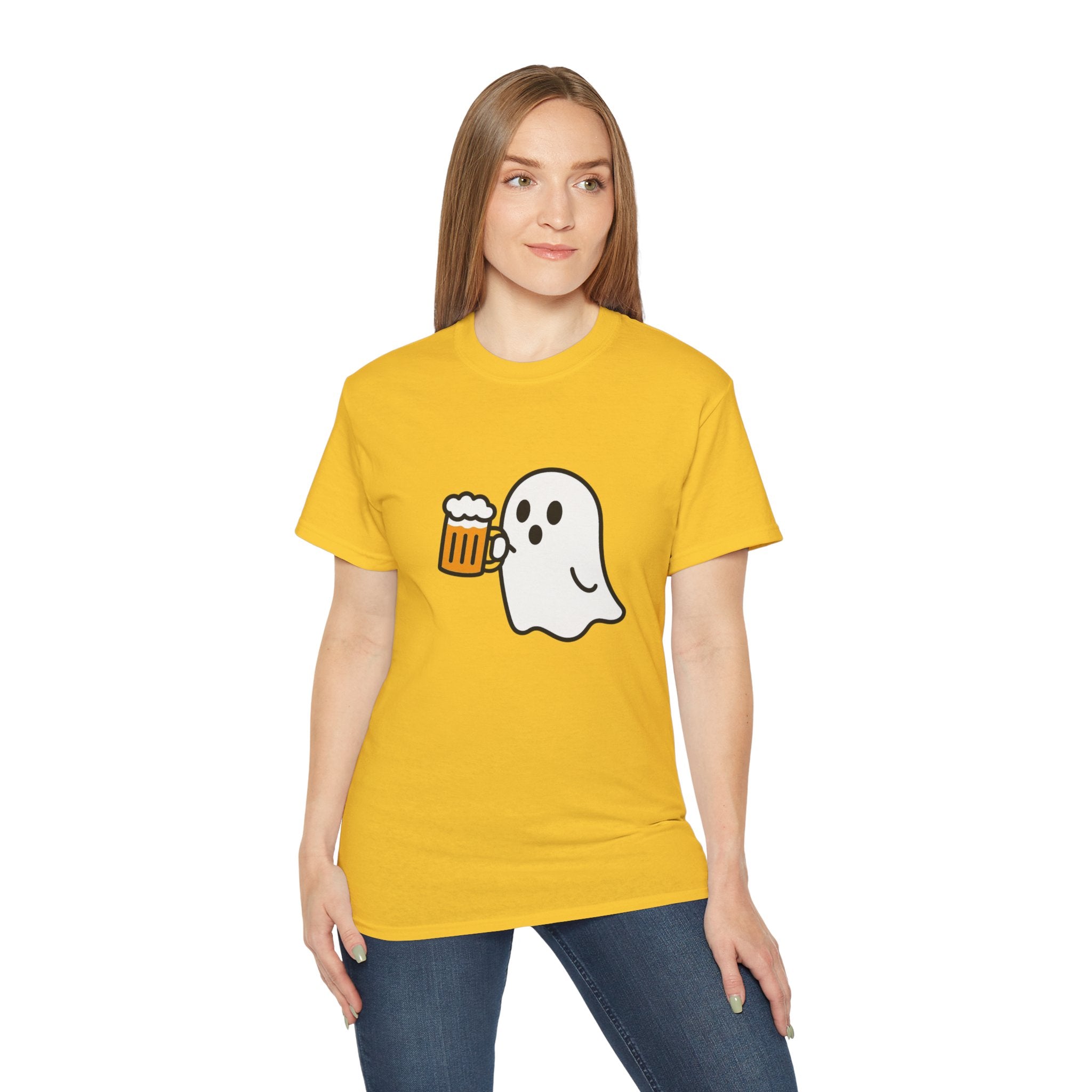 Ghost with Beer Unisex Tee
