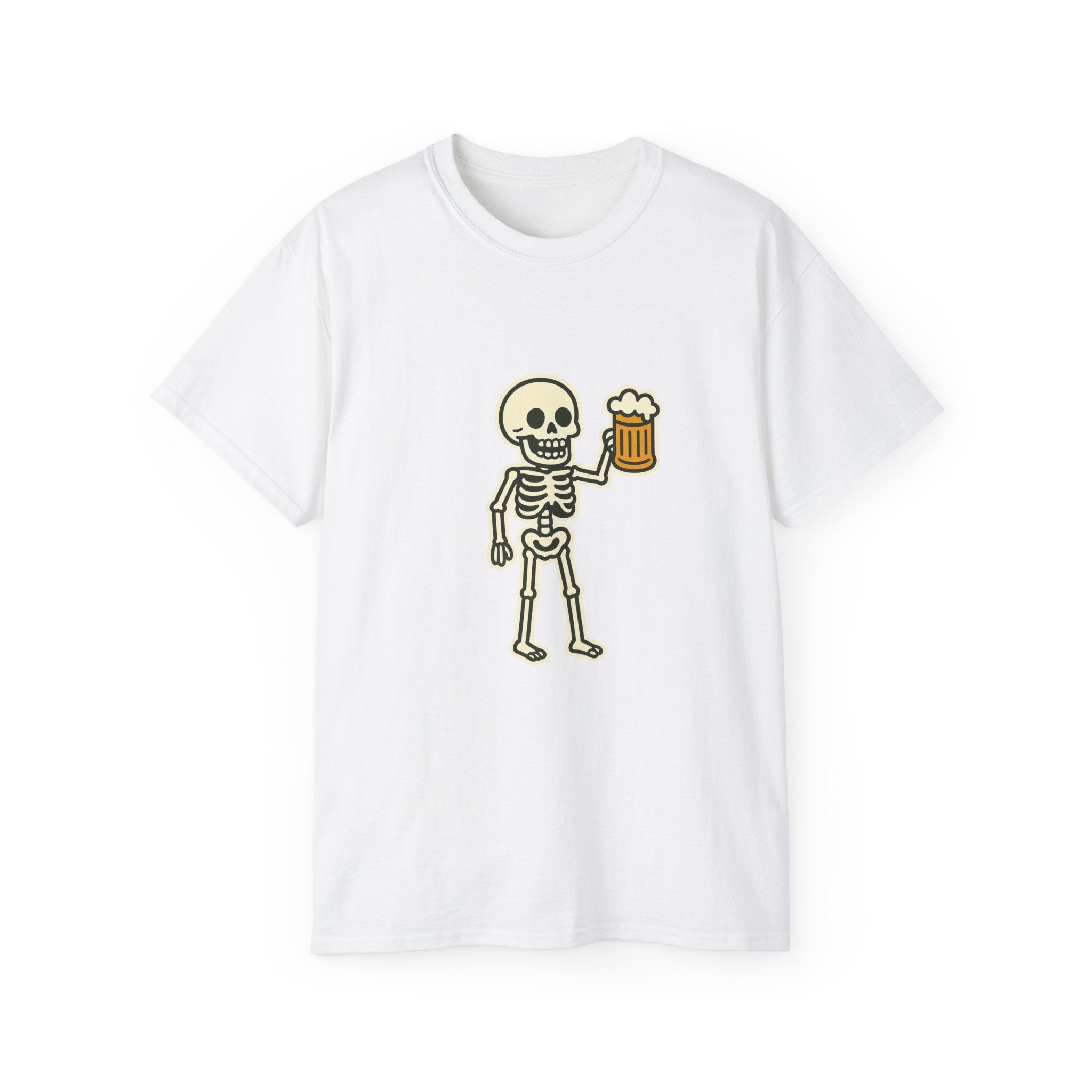 Skeleton with Beer Unisex Tee