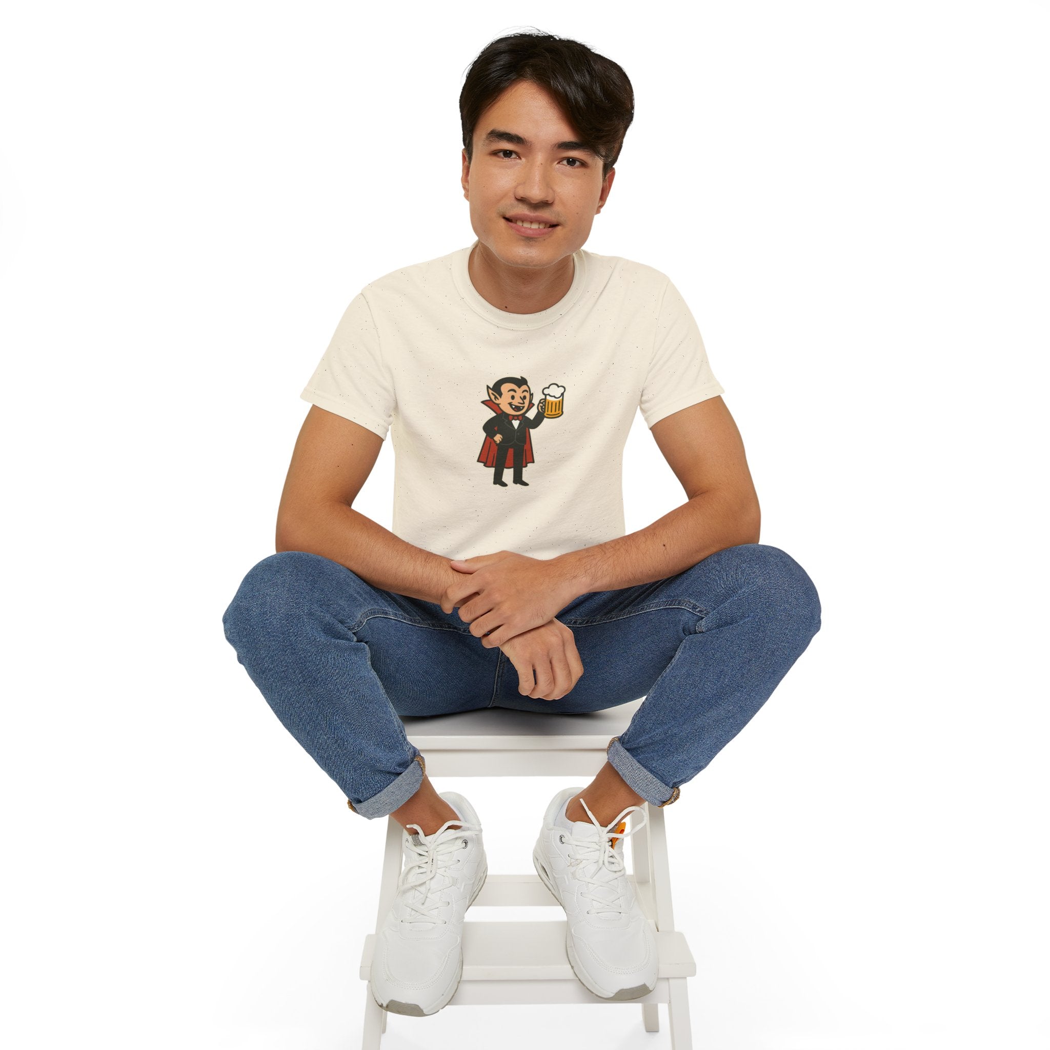 Vampire with Beer Unisex Tee