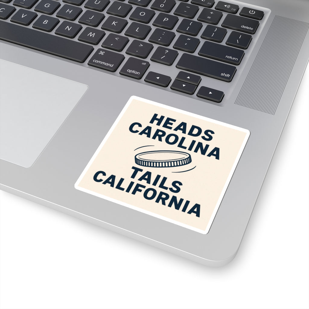 Heads Carolina Tails California Sticker | Country Music