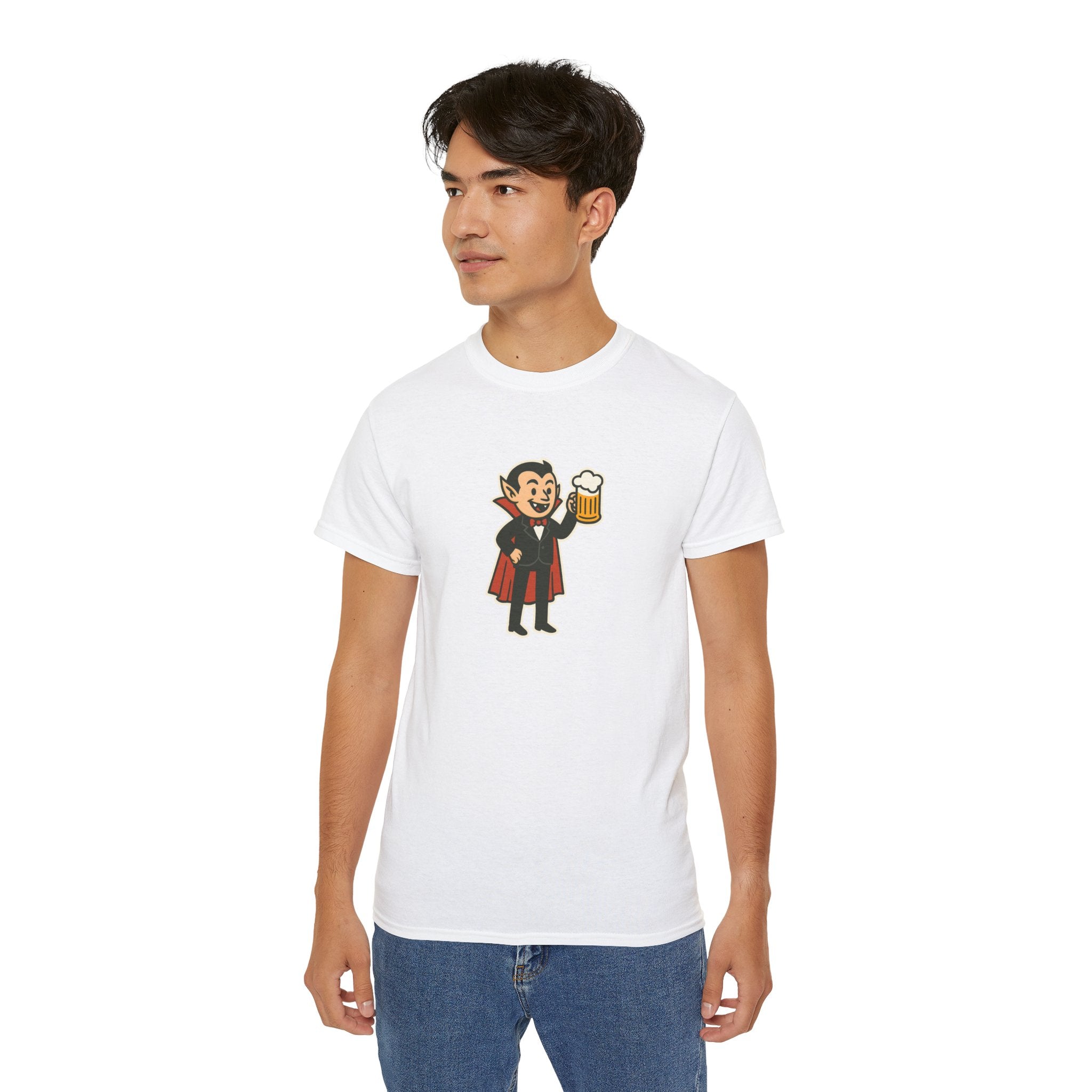 Vampire with Beer Unisex Tee