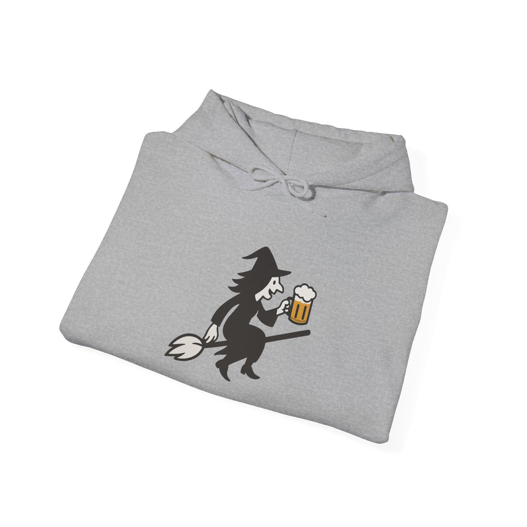 Witch Drinking Beer Hoodie – Unisex Heavy Blend Sweatshirt
