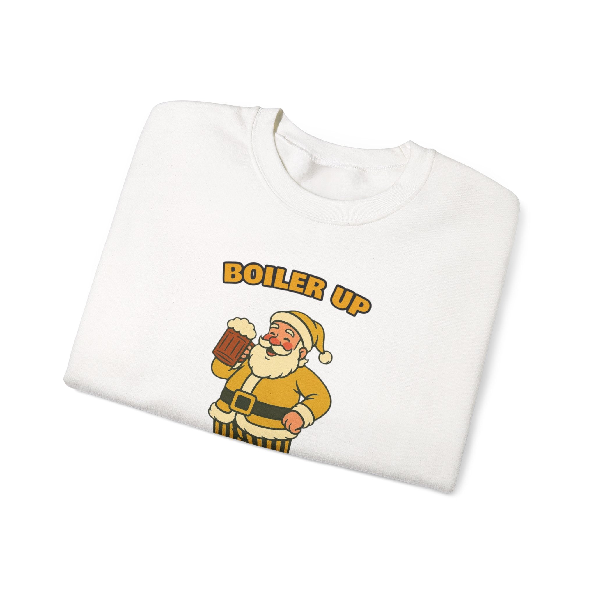 Boiler Up Ho Ho Hammer Down Christmas Crewneck | Santa With Beer Sweatshirt