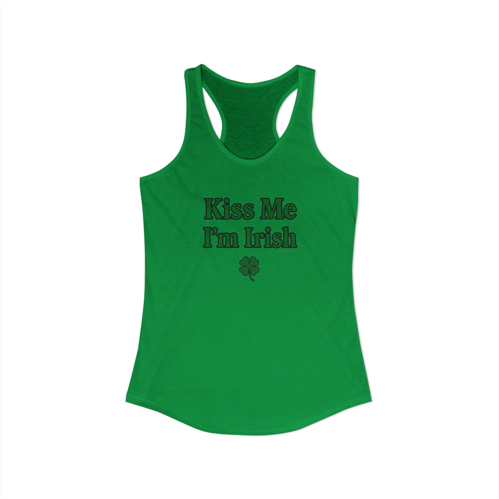 Kiss Me I'm Irish Women's Racerback Tank Top | St Patrick's Day