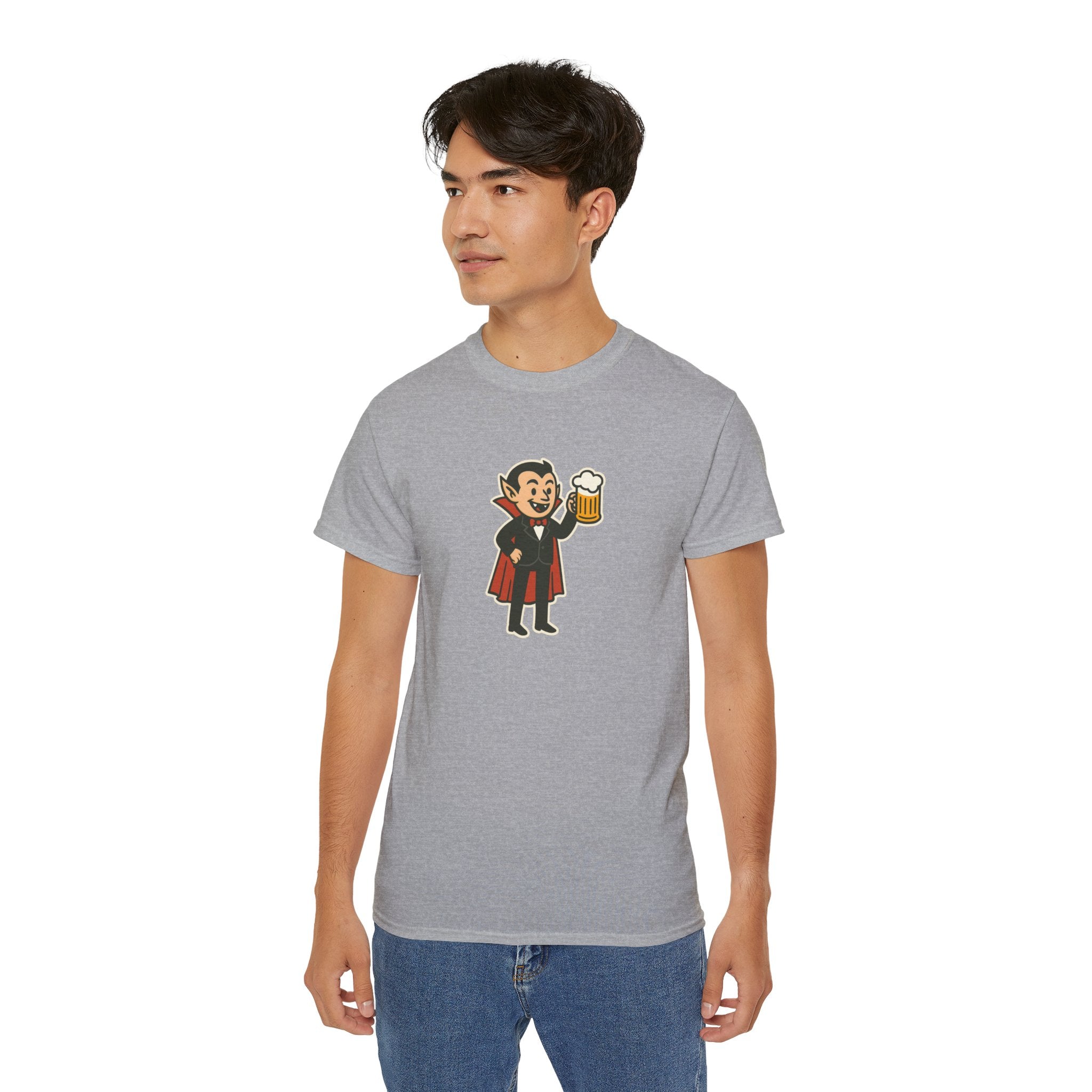 Vampire with Beer Unisex Tee