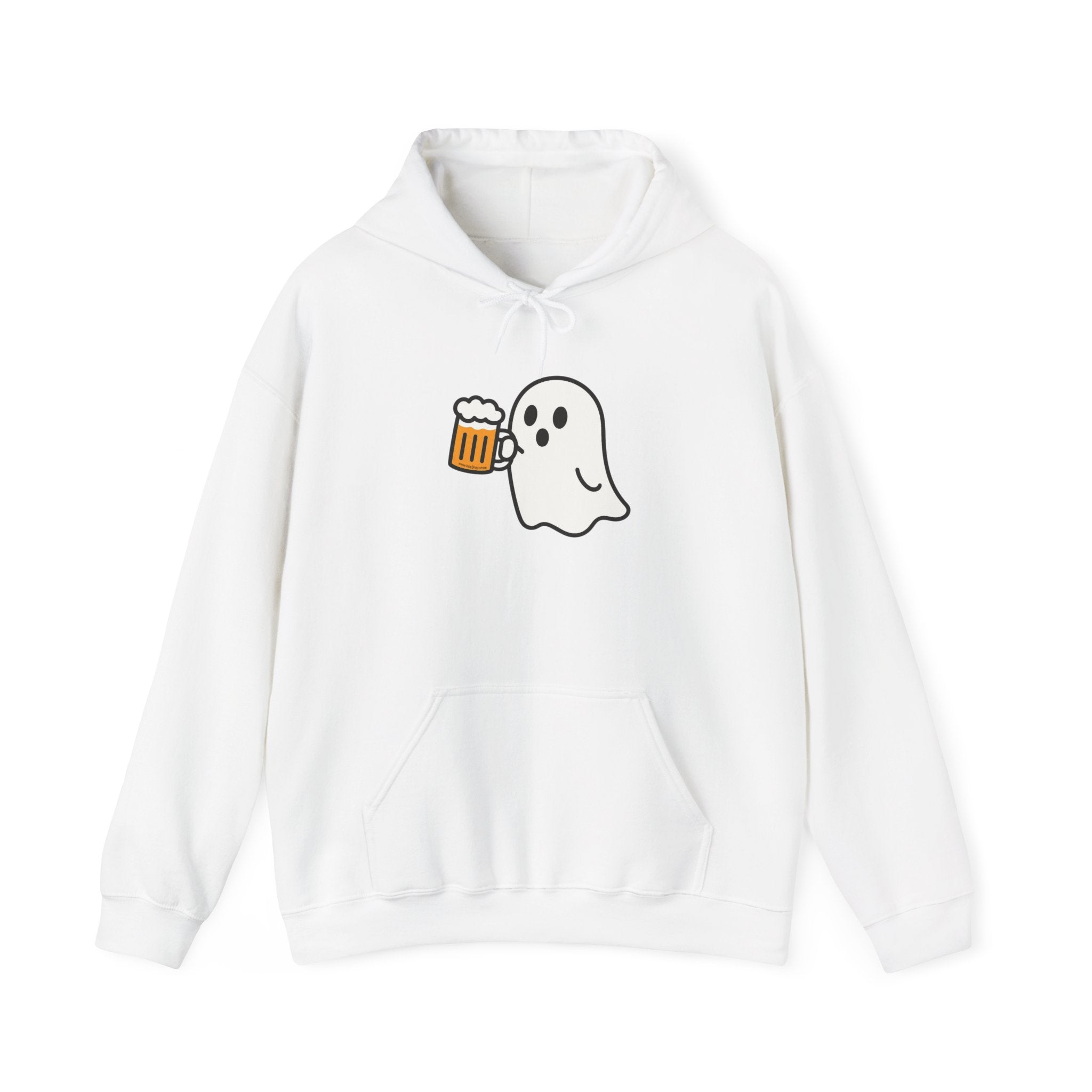 Ghost Drinking Beer Hoodie – Unisex Heavy Blend Sweatshirt