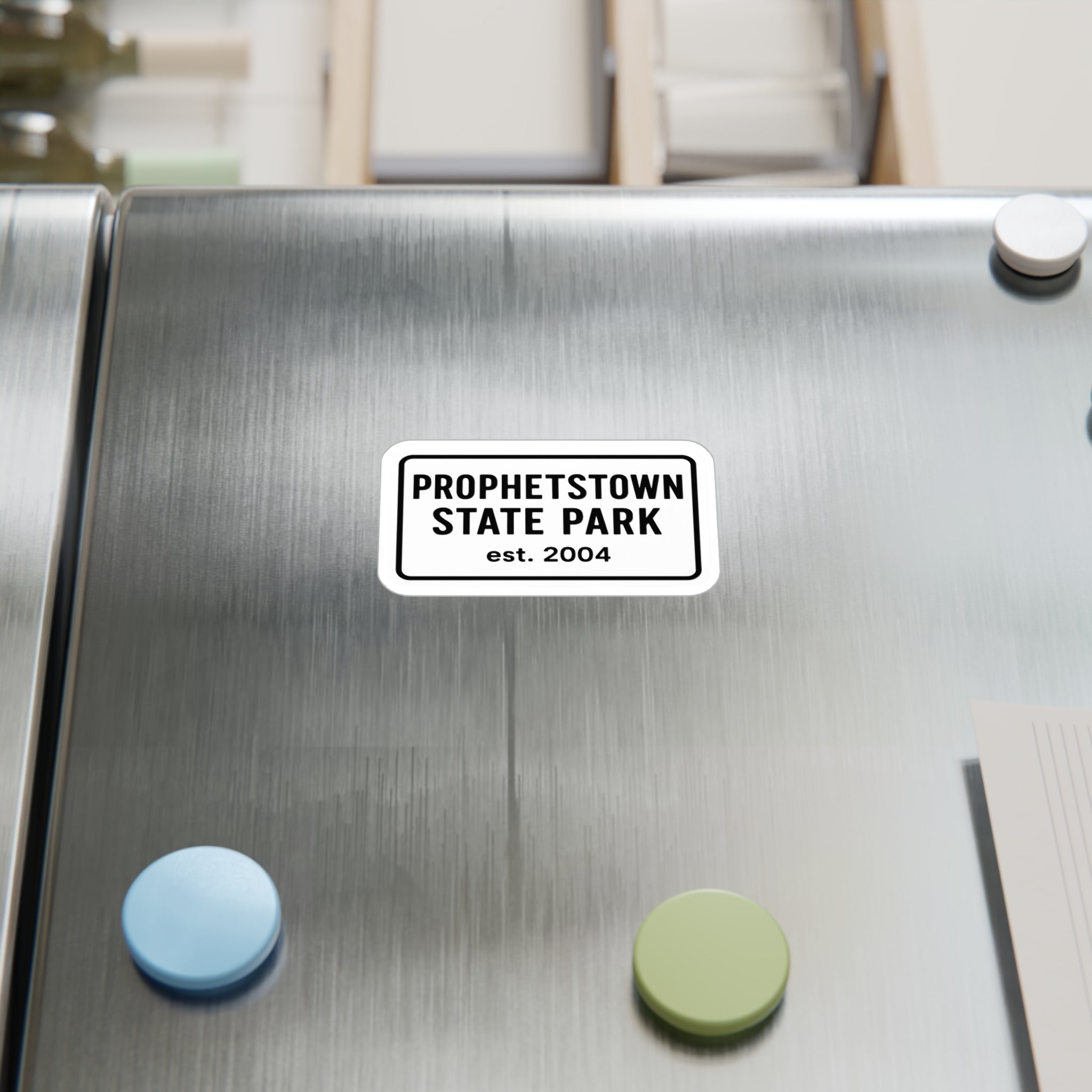 Prophetstown Indiana State Park Sticker | Black Letters on White Background | Vinyl Decals, Perfect for Home Decor, Gifts, Car Stickers, Personalized Invitations, Party Favors