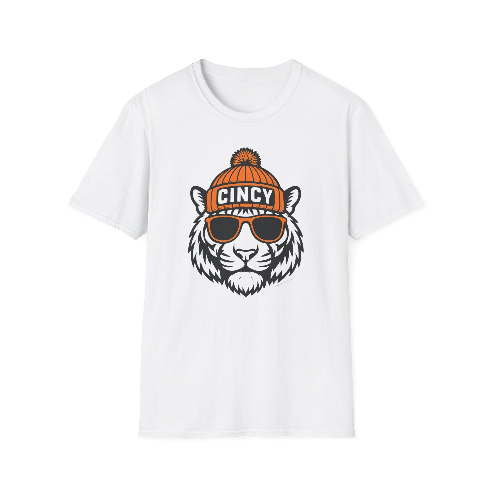 Cincy Bengals Graphic T-Shirt | Cincinnati Bengal with Glasses and Hat