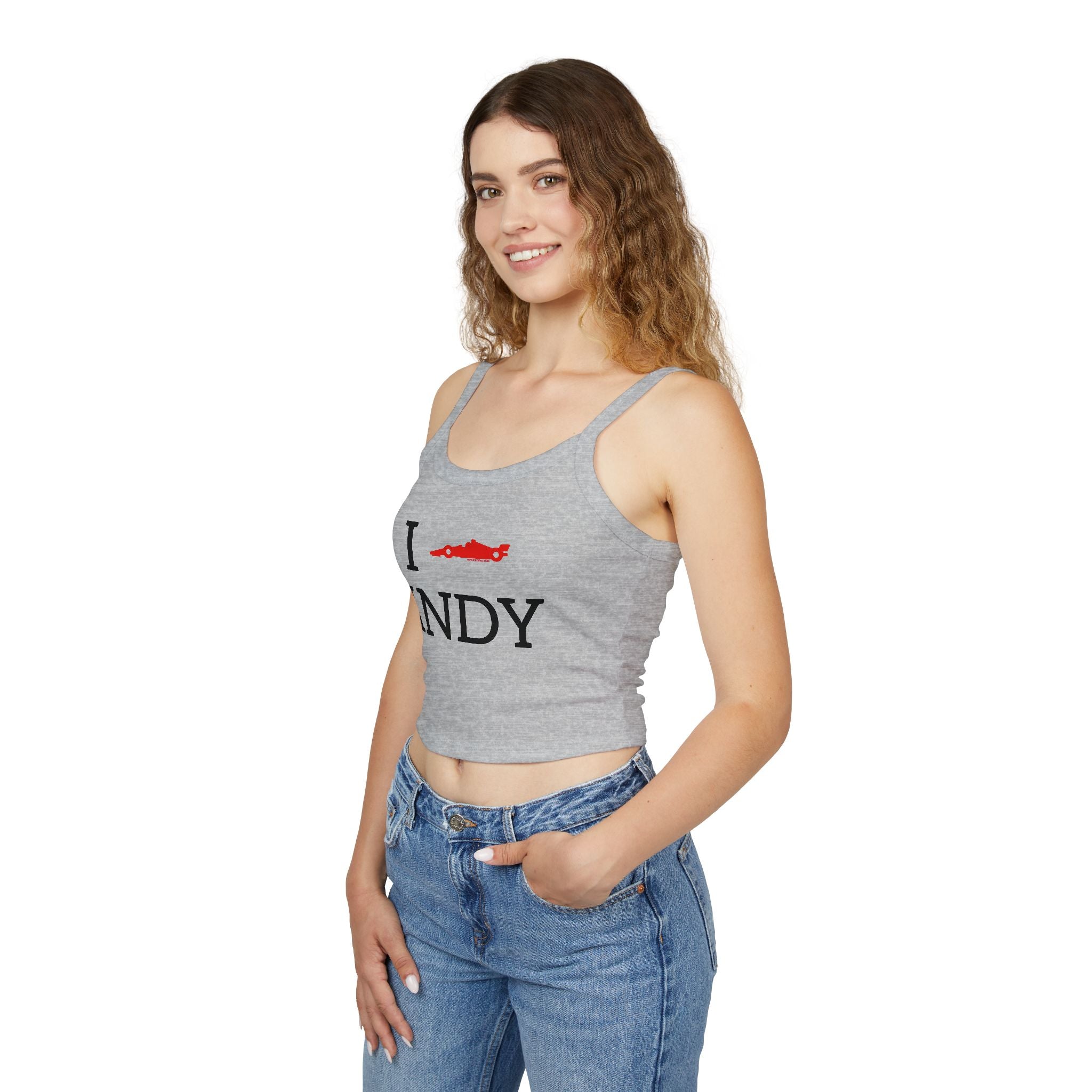 I Heart INDY Racecar Women's Tank Top | Spaghetti Strap Indy Racing Tank