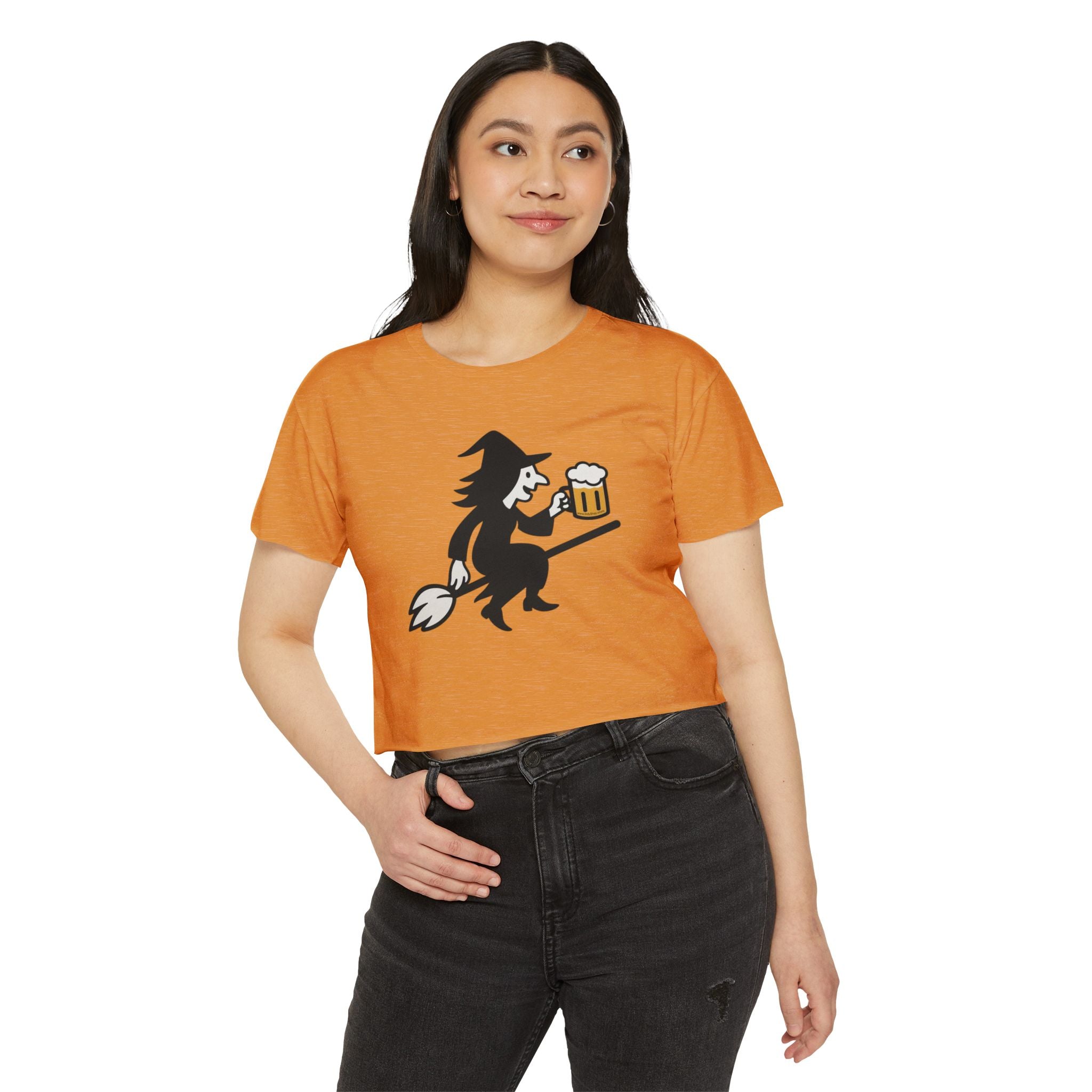 Witch with Beer Crop Top