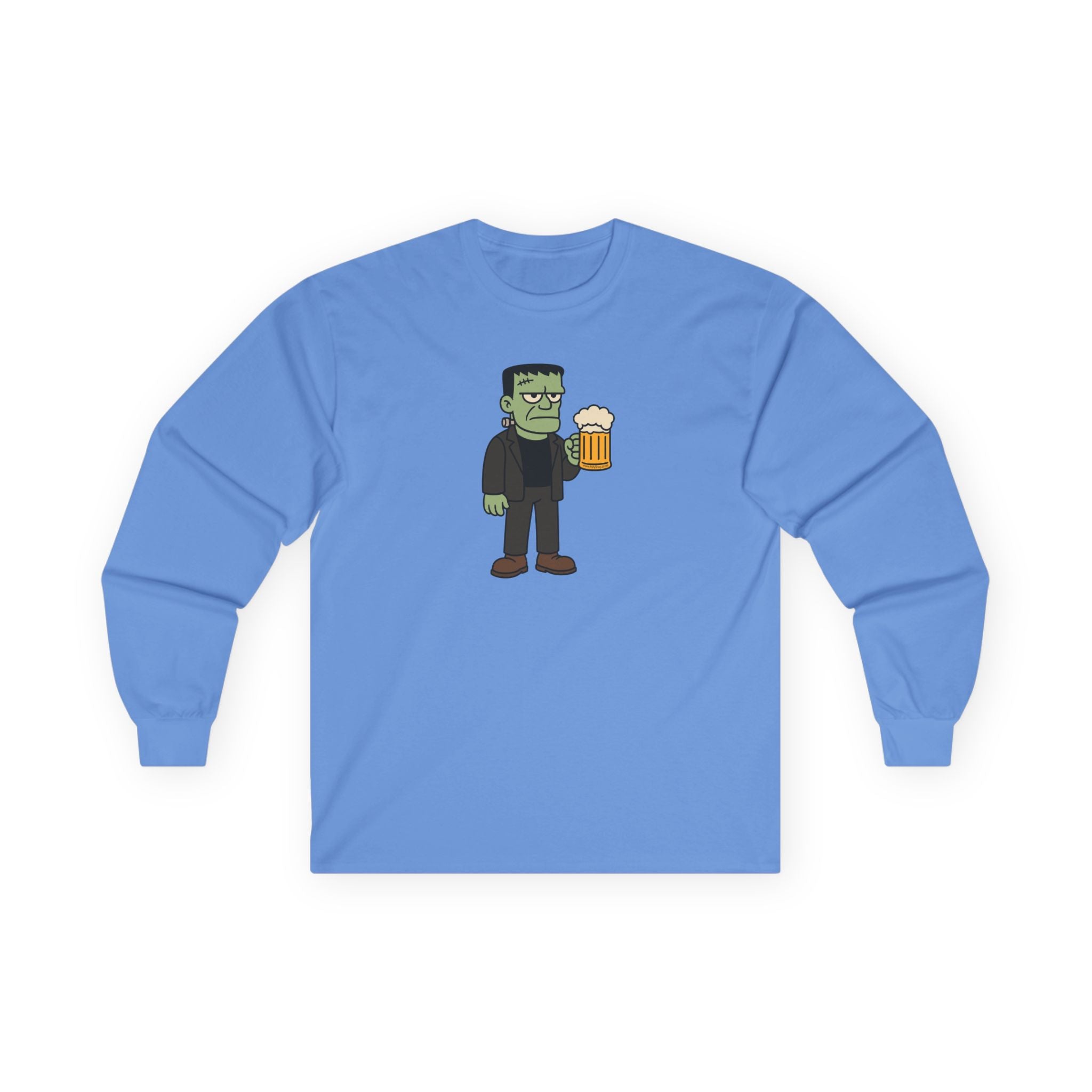 Monster with Beer Unisex Long Sleeve Tee