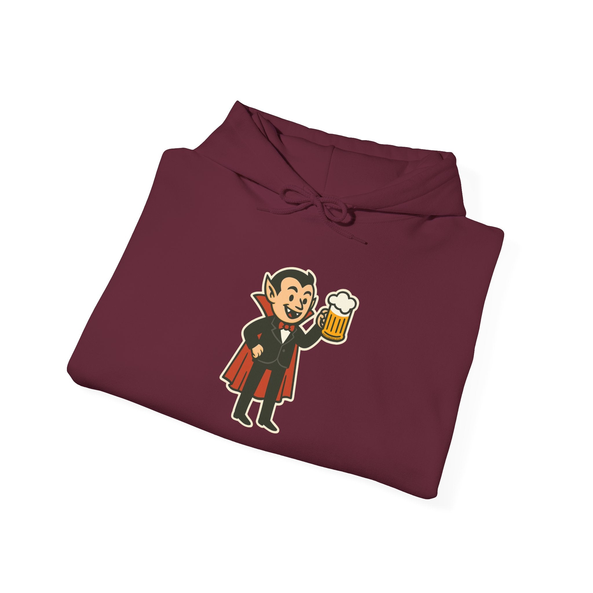 Vampire Drinking Beer Hoodie – Unisex Heavy Blend Sweatshirt