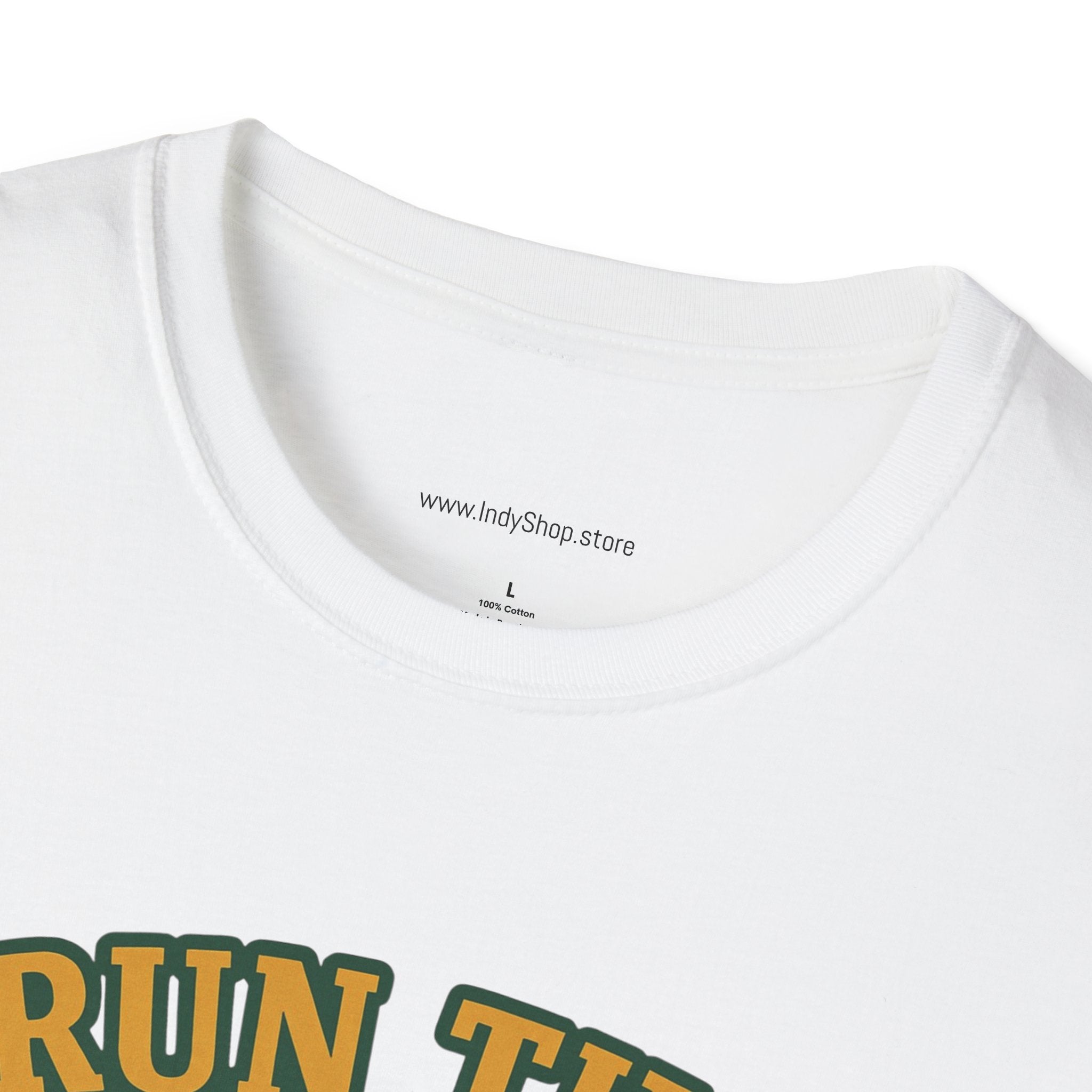 Run the Damn Ball Green and Gold Unisex Graphic T-Shirt