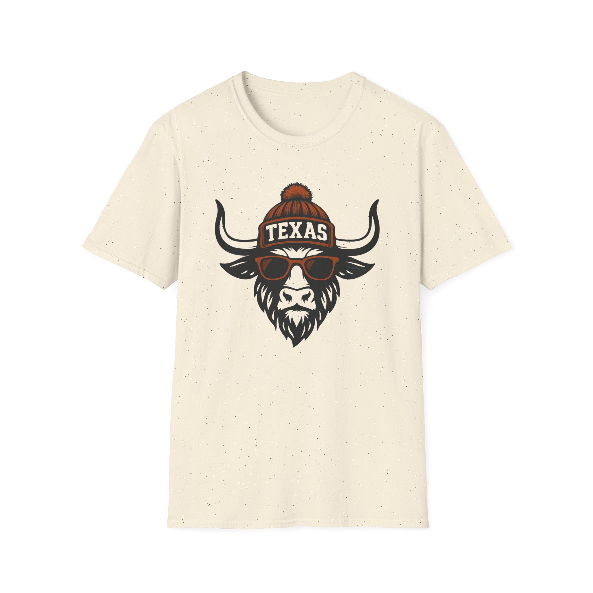 Texas Longhorn Graphic T-Shirt | Longhorn with Glasses and Hat