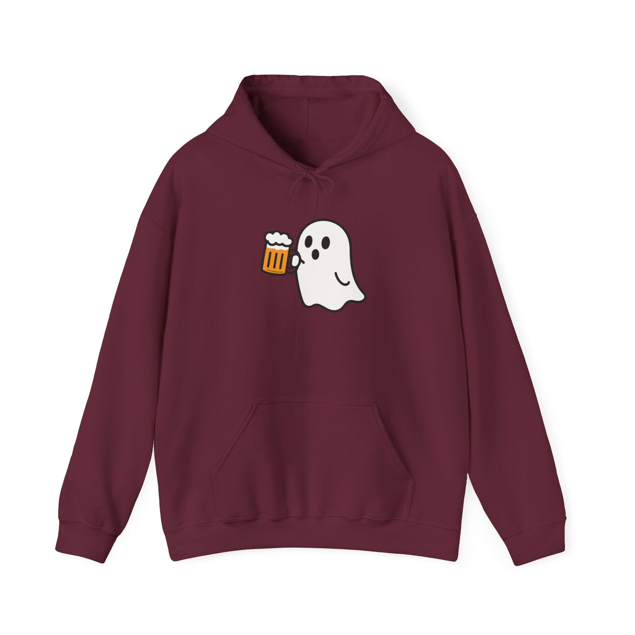 Ghost Drinking Beer Hoodie – Unisex Heavy Blend Sweatshirt