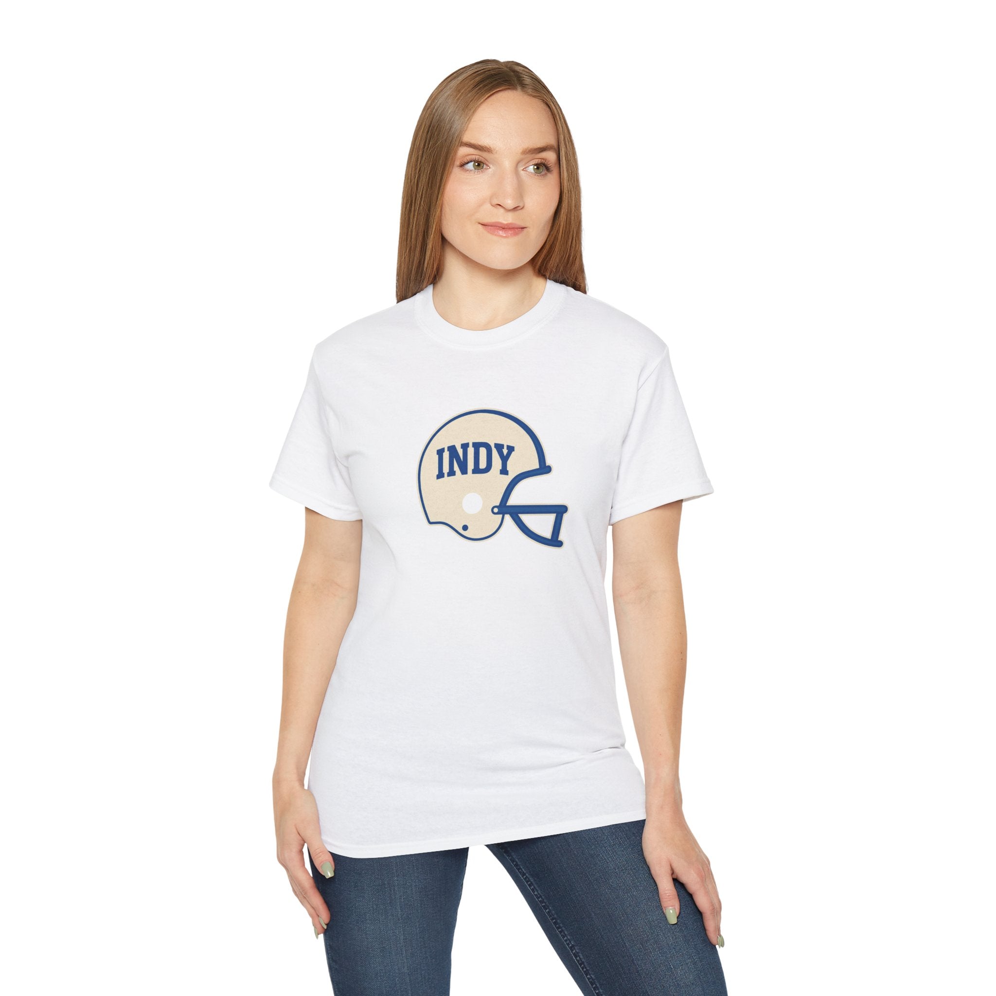 Indy Football Helmet Unisex Tee