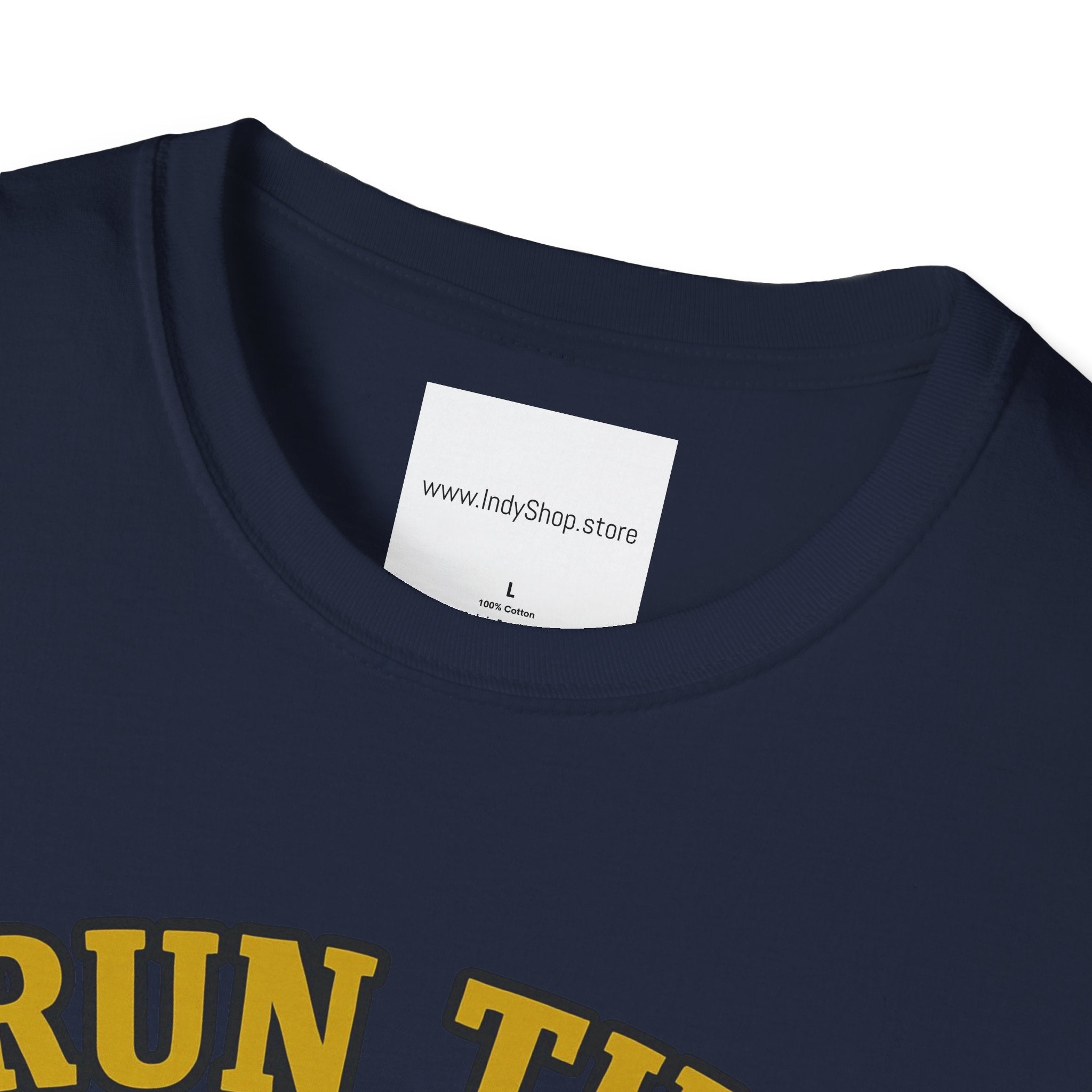 Run the Damn Ball Black and Gold Unisex Graphic T-Shirt