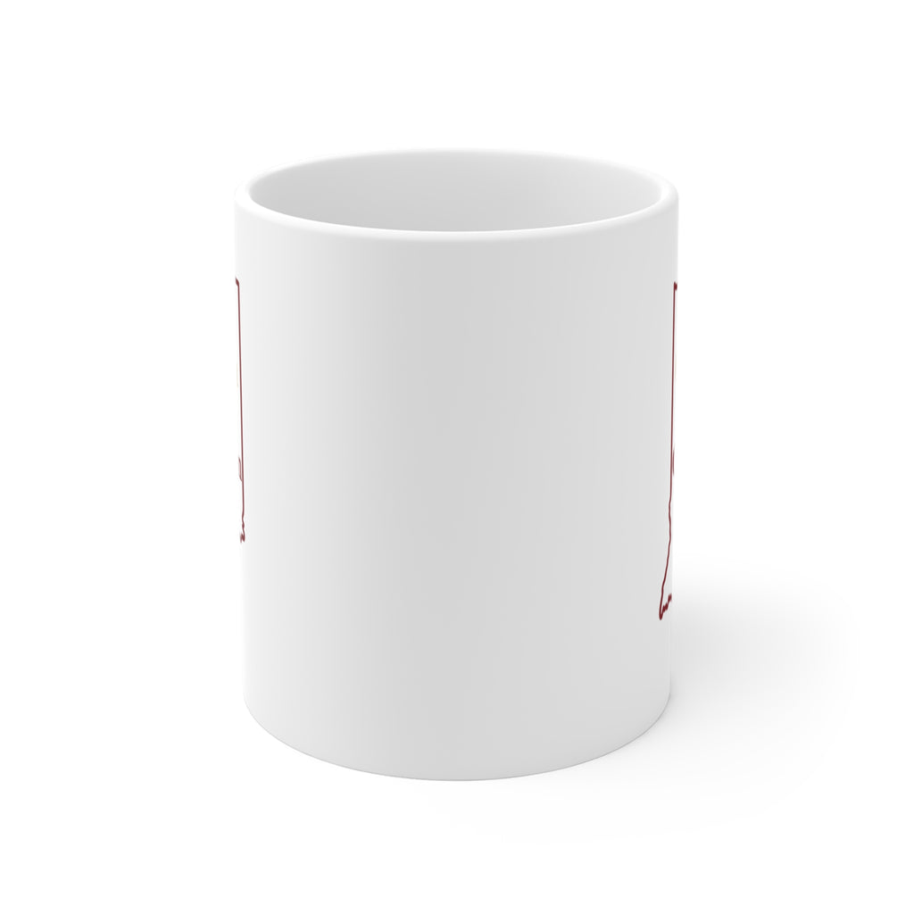 Indiana Cream & Crimson Mug, 11oz Coffee Cup