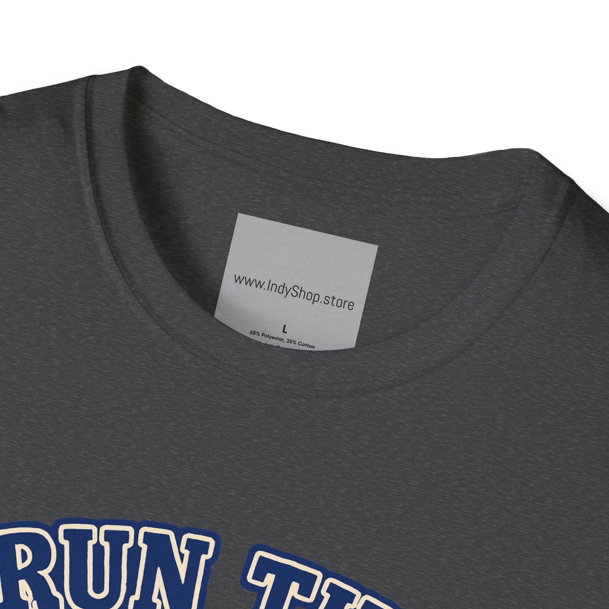 Run the Damn Ball Blue and White Unisex Graphic T-Shirt
