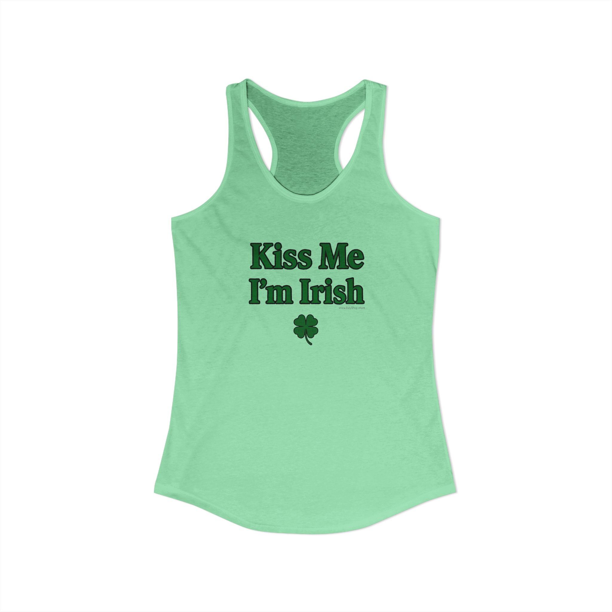 Kiss Me I'm Irish Women's Racerback Tank Top | St Patrick's Day