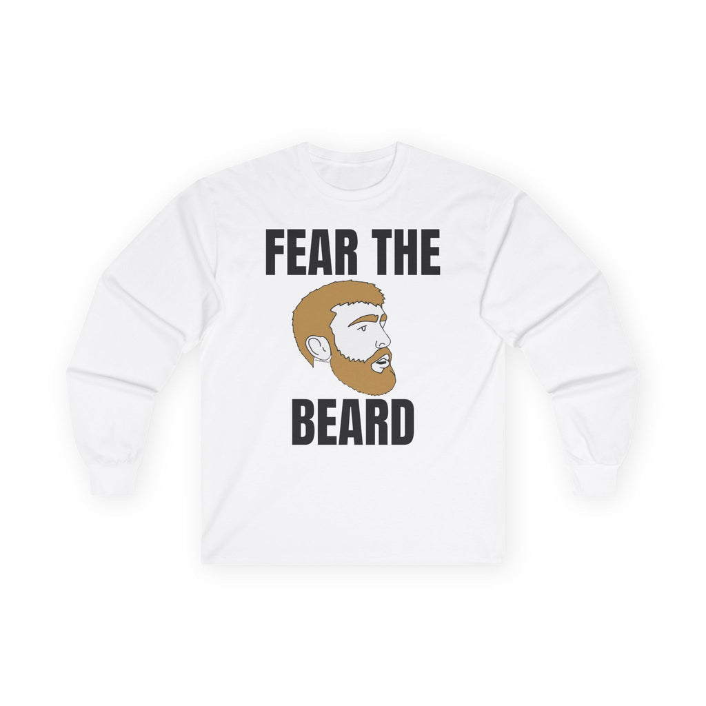 Fear the Beard Graphic Long Sleeve T-Shirt | Purdue Basketball Fan Shirt