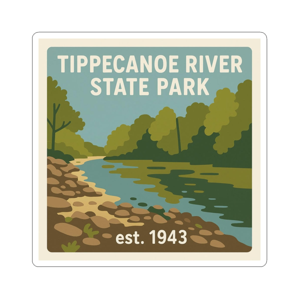 Tippecanoe River Indiana State Park Sticker