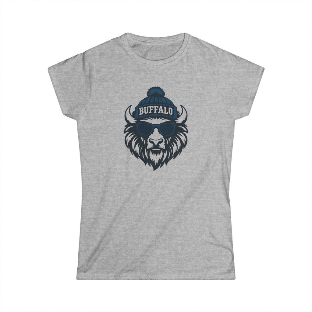 Buffalo Bills Women's Graphic Tee | Bison Bill With Glasses and Hat