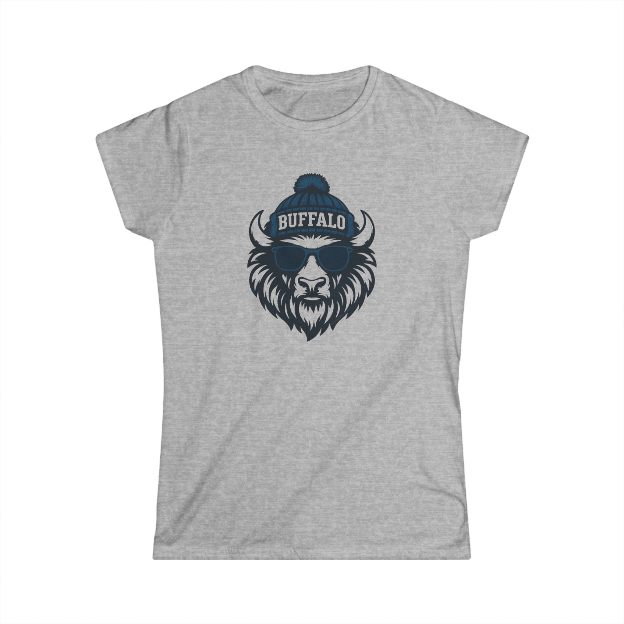 Buffalo Bills Women's Graphic Tee | Bison Bill With Glasses and Hat