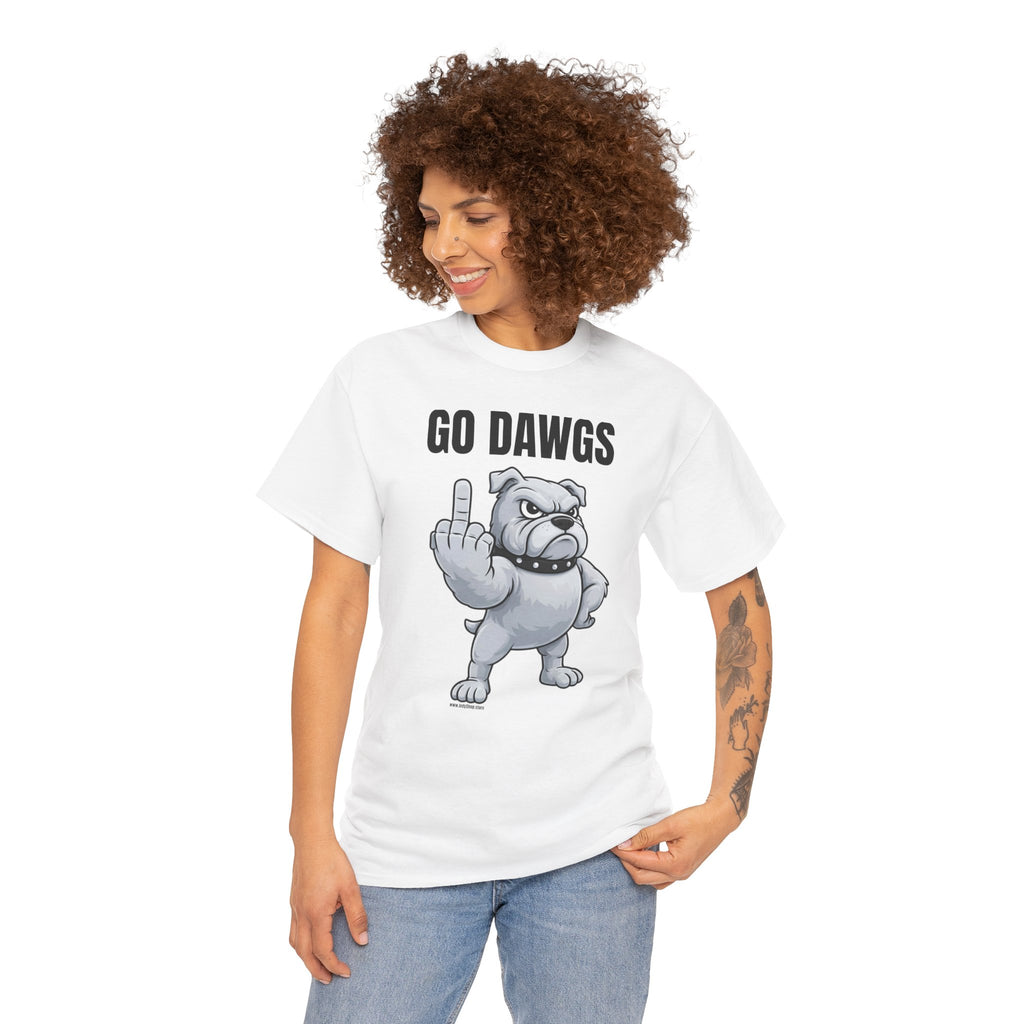 Go Dawgs Middle Finger Tee | Bulldog Flipping Off