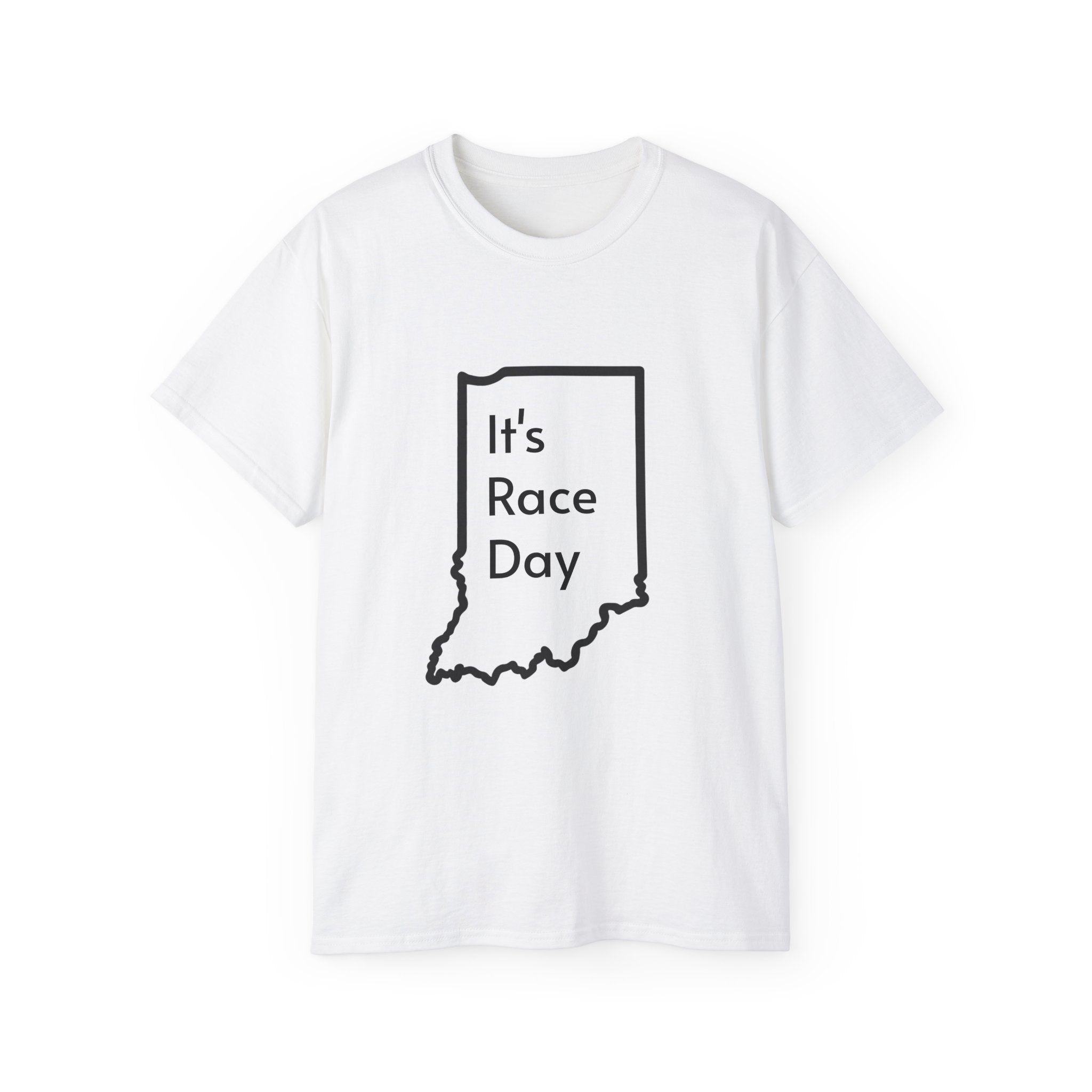 It's Race Day Indiana Outline Expert Unisex Ultra Cotton Tee | St Patrick's Day Apparel