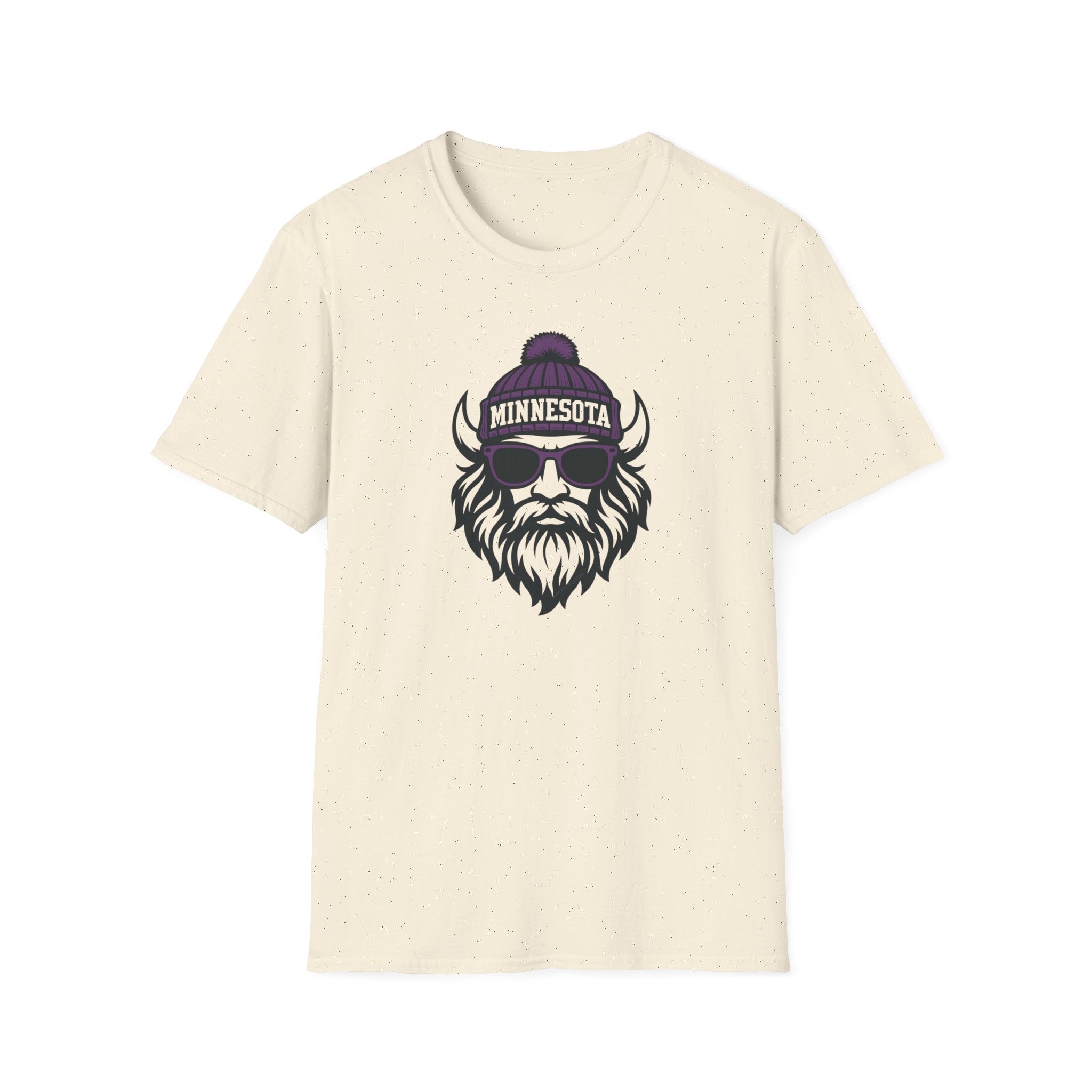 Minnesota Vikings Graphic T-Shirt | Viking with Glasses and Hat
