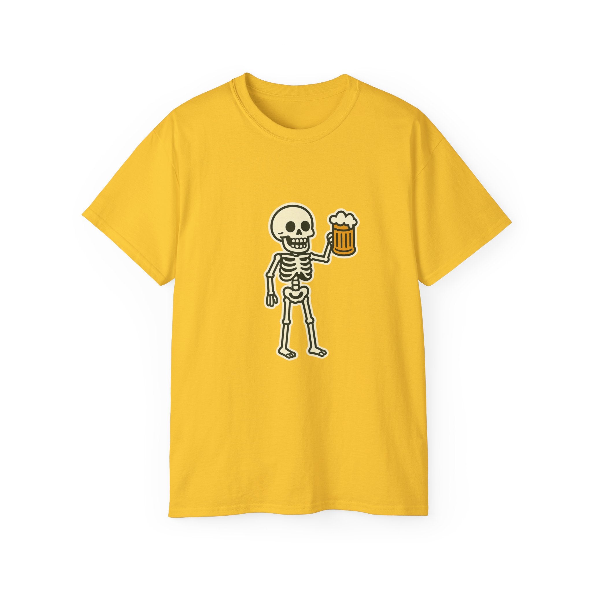 Skeleton with Beer Unisex Tee