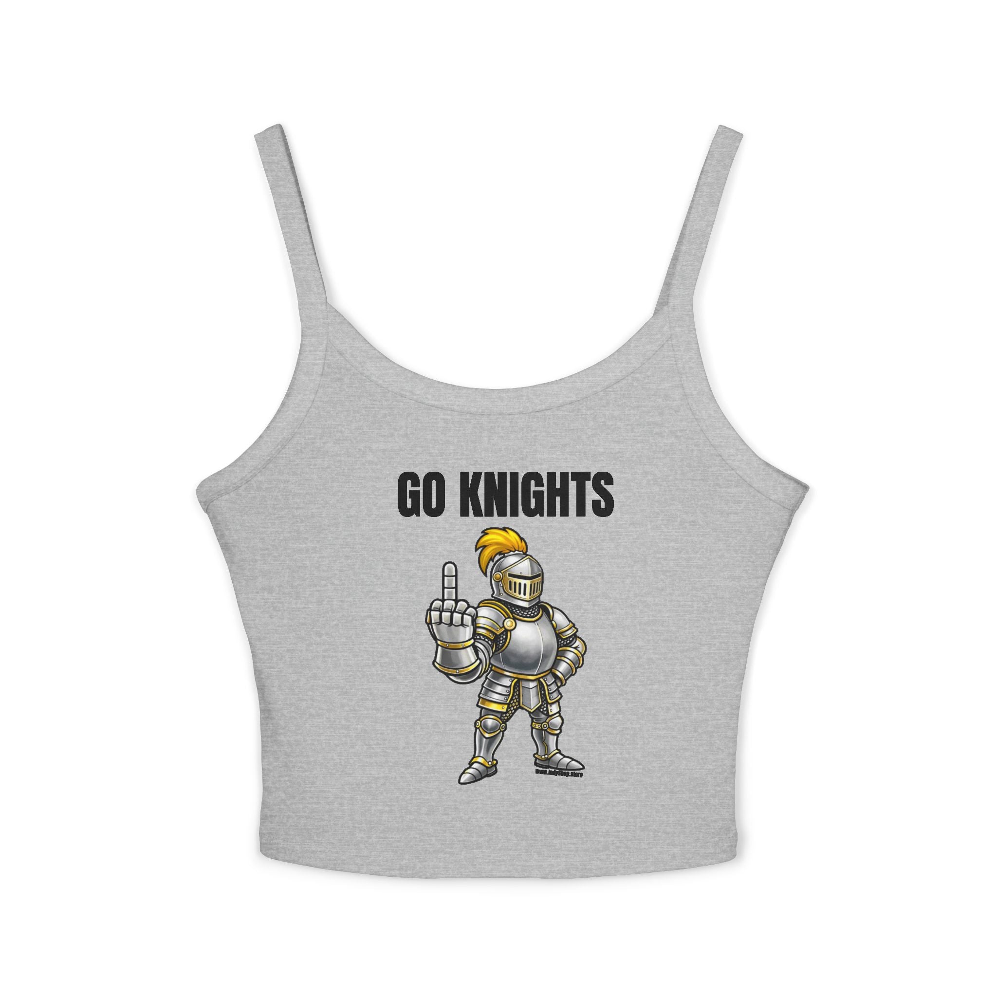 Go Knights Middle Finger Women's Spaghetti Strap Tank Top