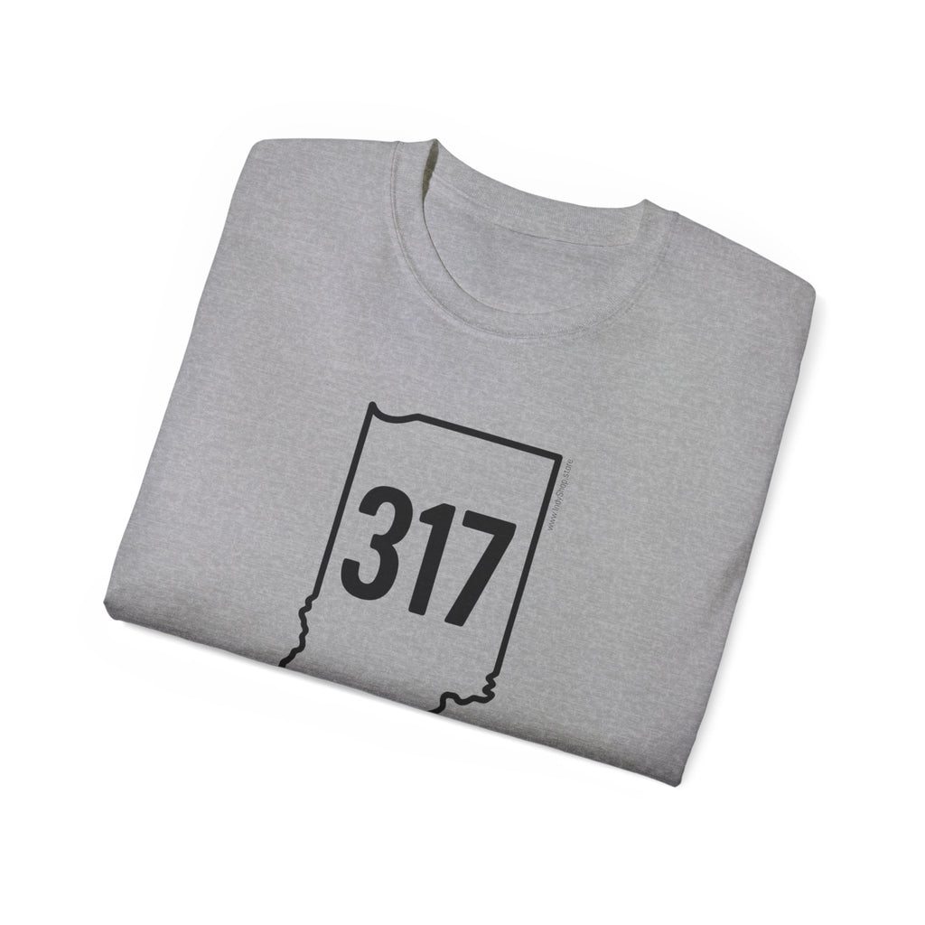 Indiana 317 Black Outline Unisex Ultra Cotton Tee
